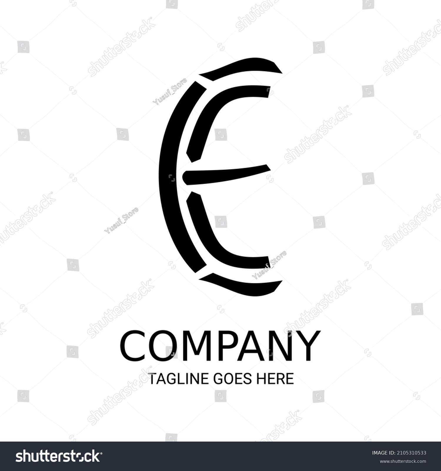 Unique Letter E Logo Design Perfect Stock Vector (Royalty Free ...