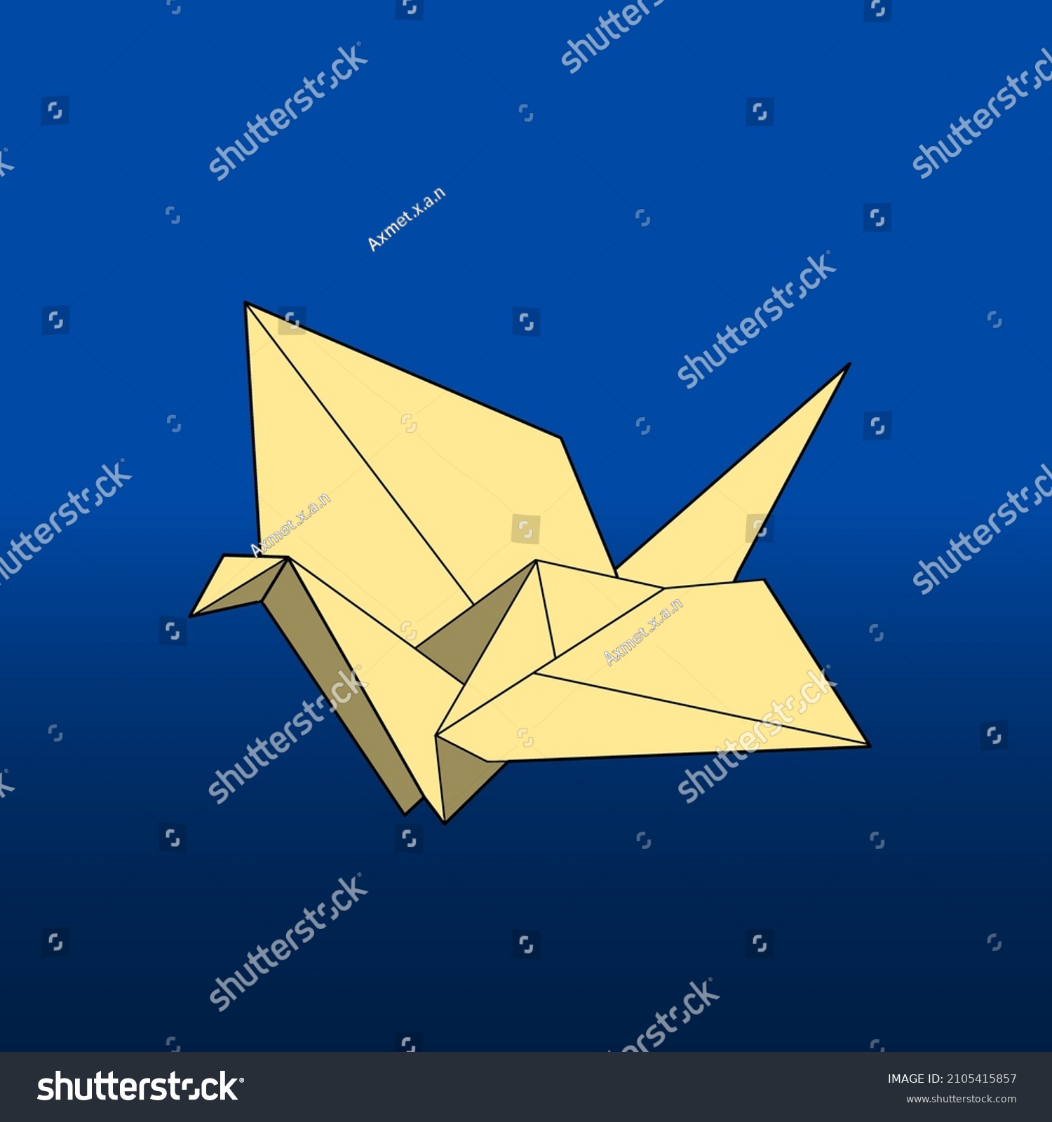 Do Yourself Origami Birds Art Stock Illustration 2105415857 Shutterstock