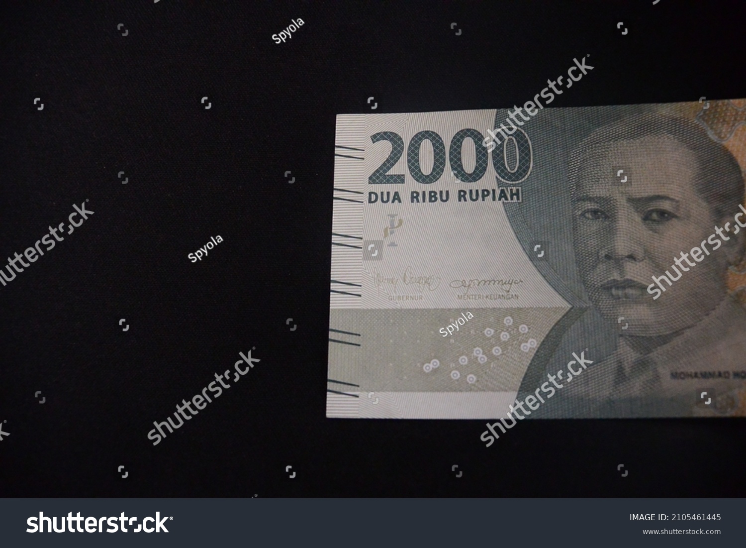 Portrait Indonesian 2000 Rupiah Banknote Copy Stock Photo 2105461445 ...