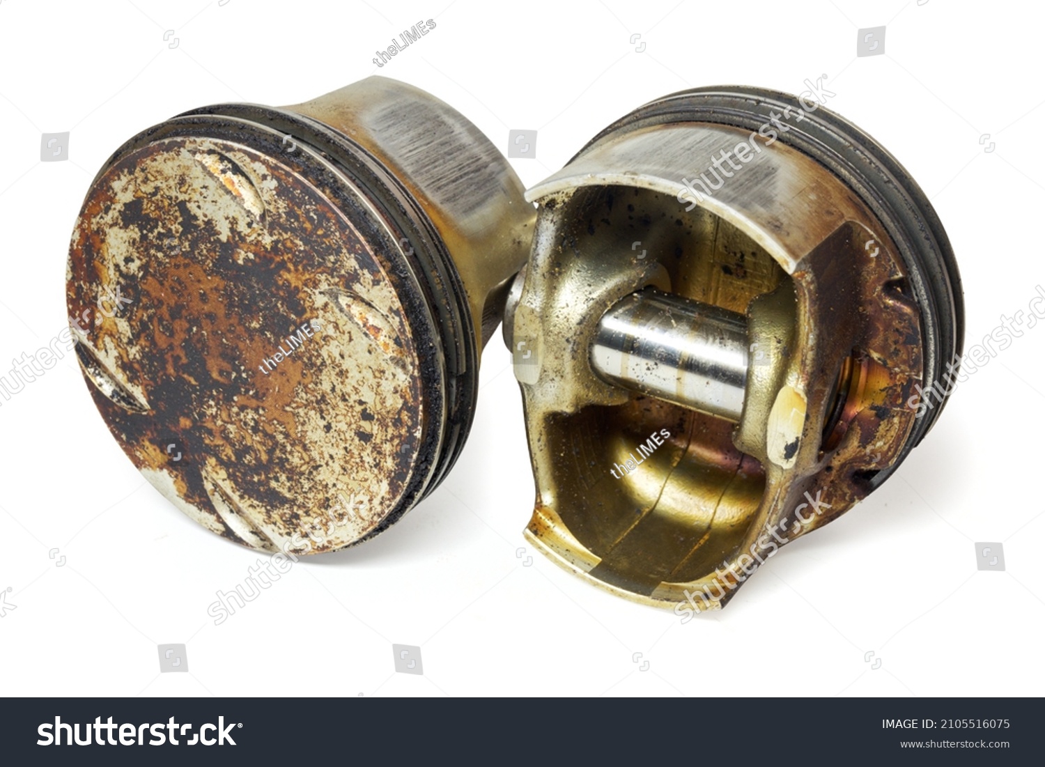 Engine Pistons Both Sides Flat Head Stock Photo 2105516075 | Shutterstock