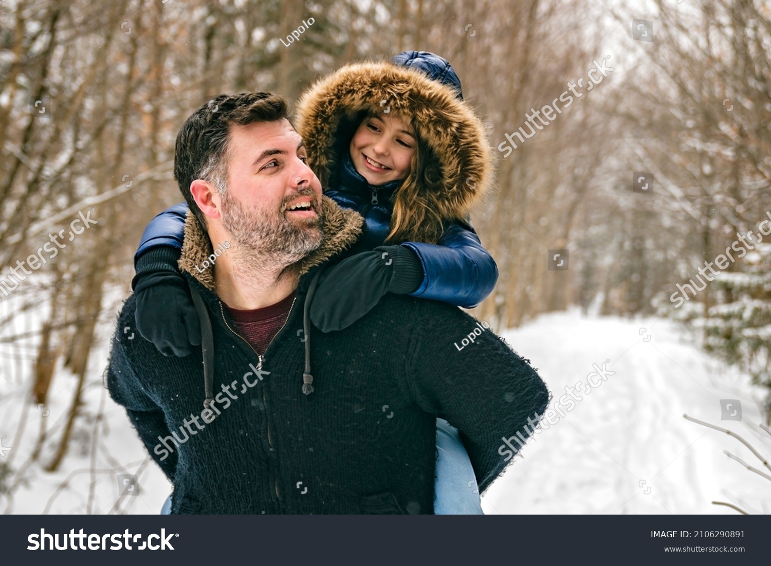 Handsome Dad His Daughter Having Fun Stock Photo 2106290891 | Shutterstock