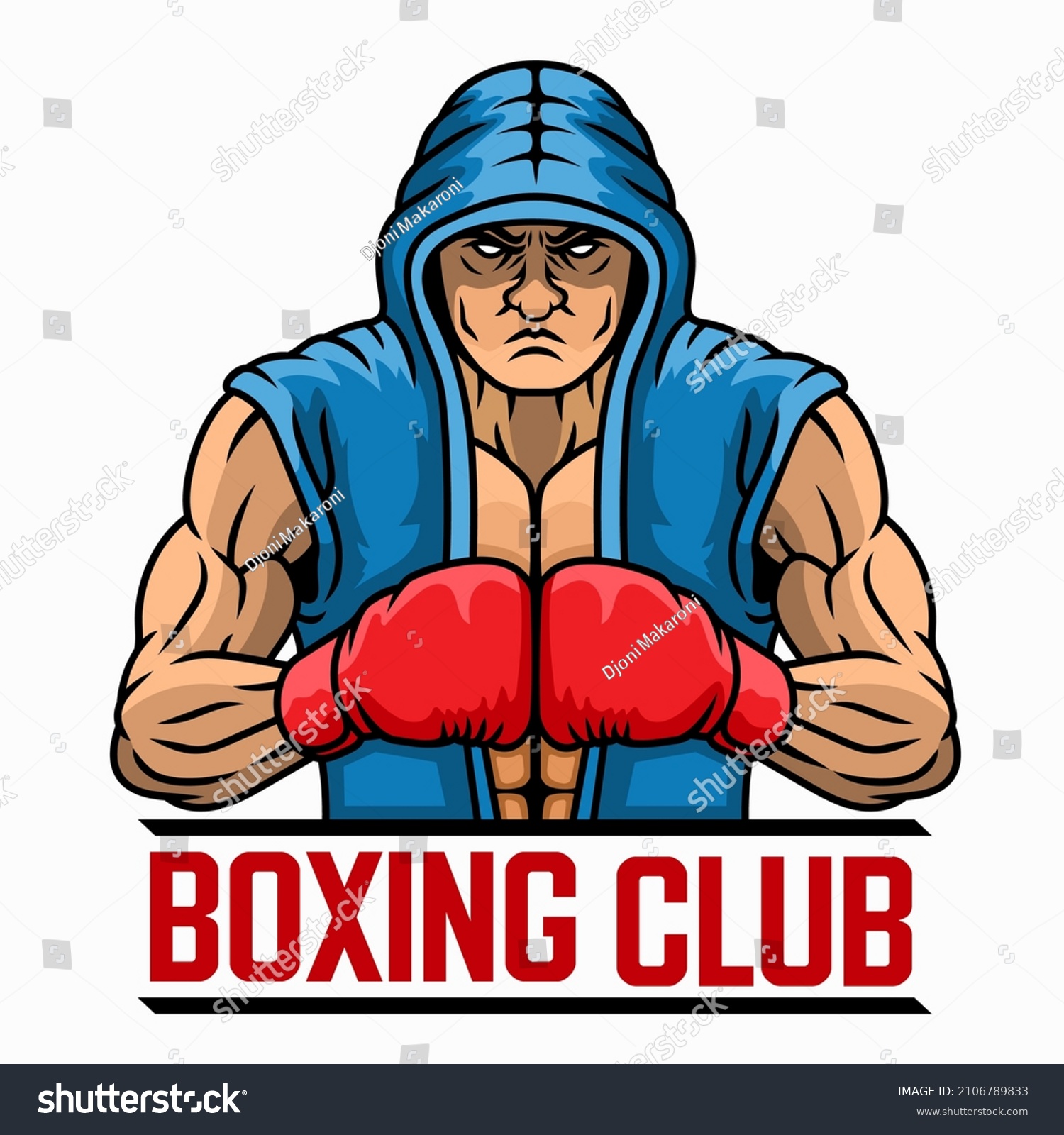 Boxer Logo Bathrobe Fight Club Vector Stock Vector (Royalty Free ...