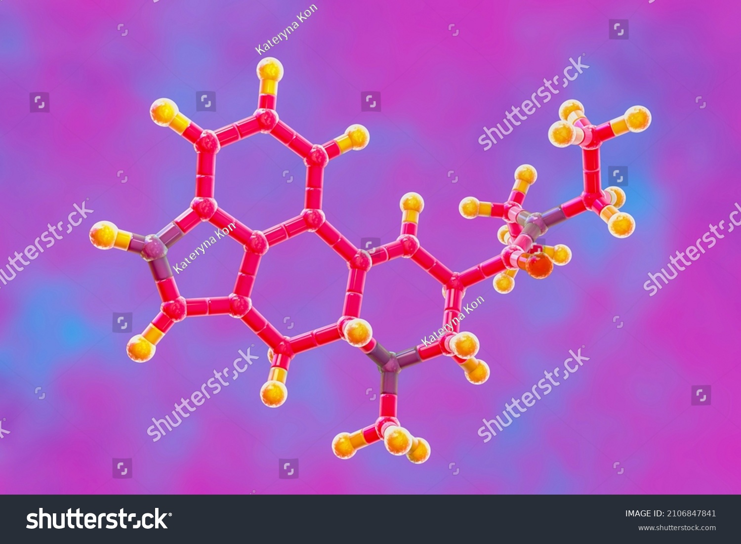 Lsd Lysergic Acid Diethylamide Molecule 3d Stock Illustration 2106847841 Shutterstock 