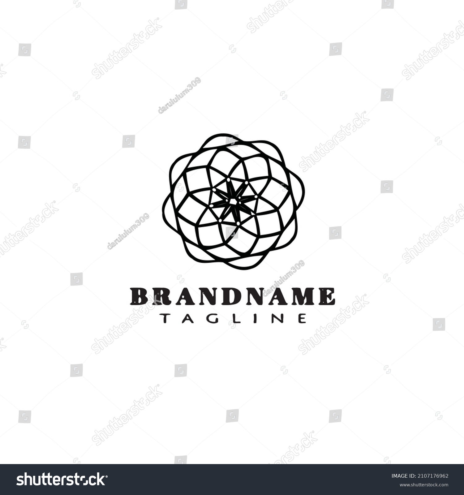 Crop Circle Logo Cartoon Design Template Stock Vector (Royalty Free ...