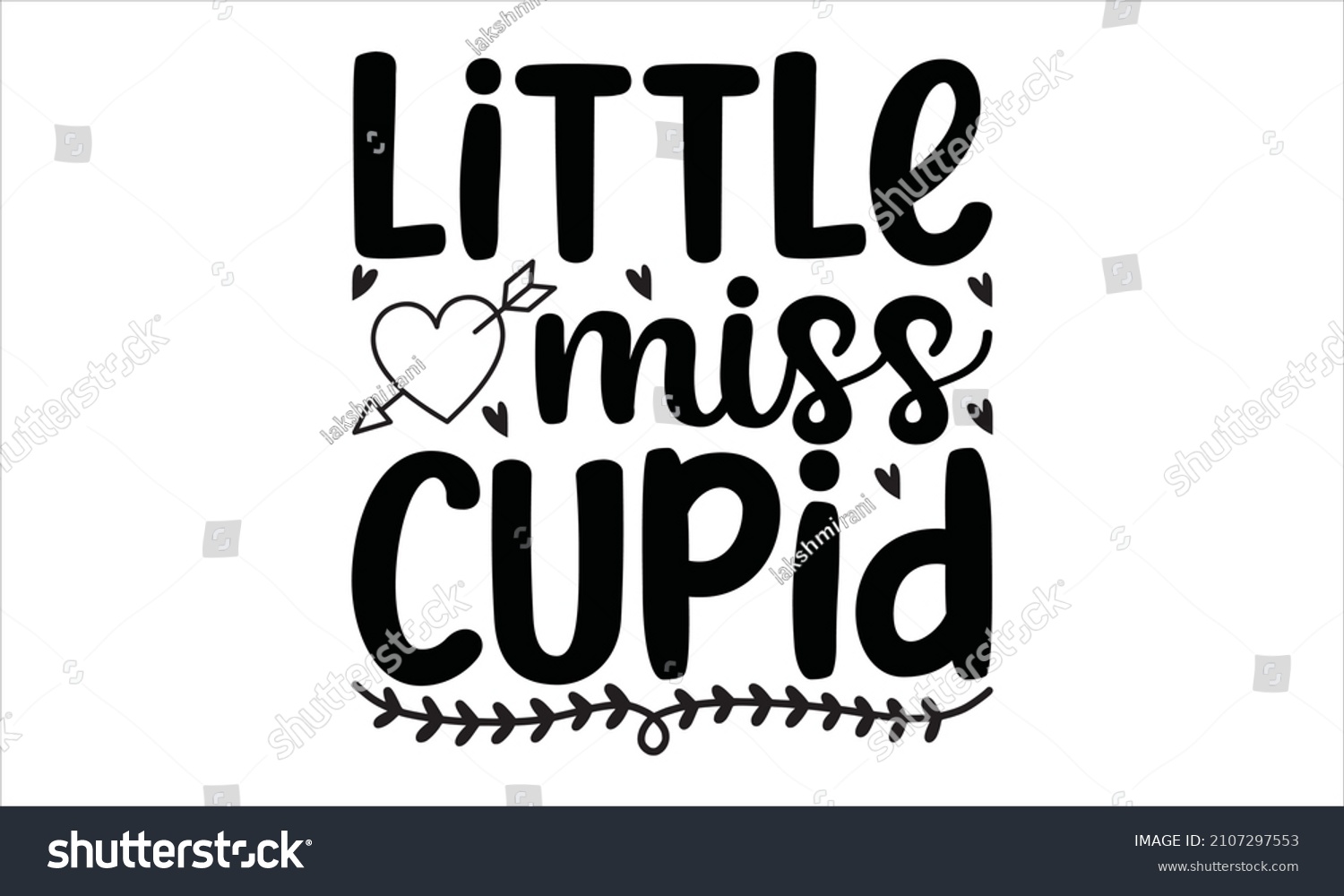 Little Miss Cupid Brush Calligraphy Banner Stock Vector (Royalty Free ...