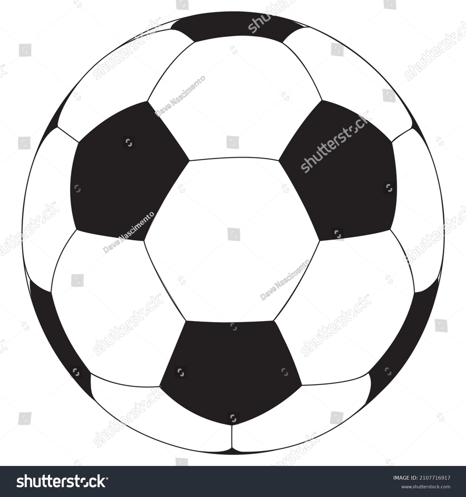 Classic Black White Soccer Ball Illustration Stock Illustration ...