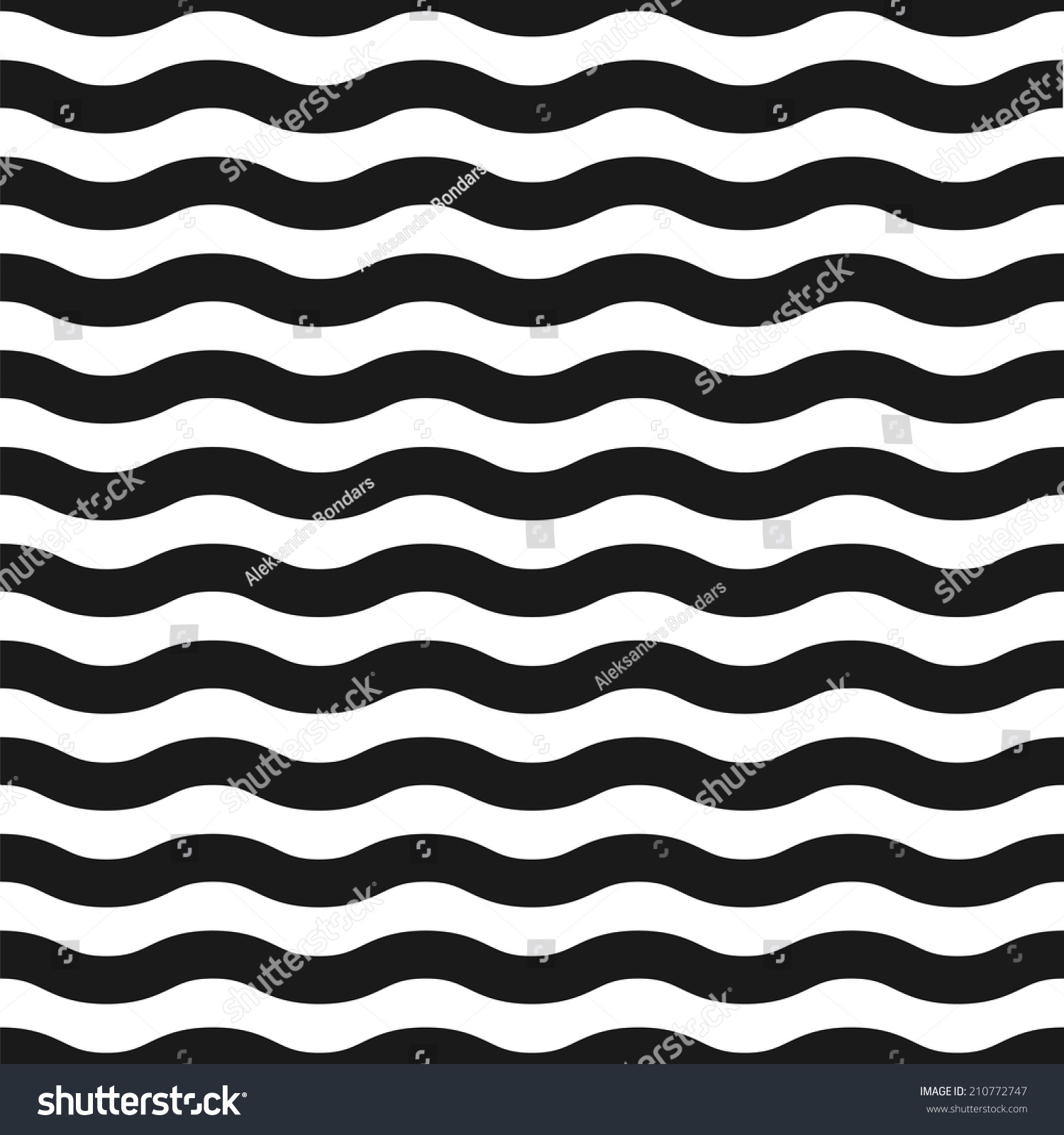 Seamless Black White Wave Pattern Stock Illustration 210772747 ...