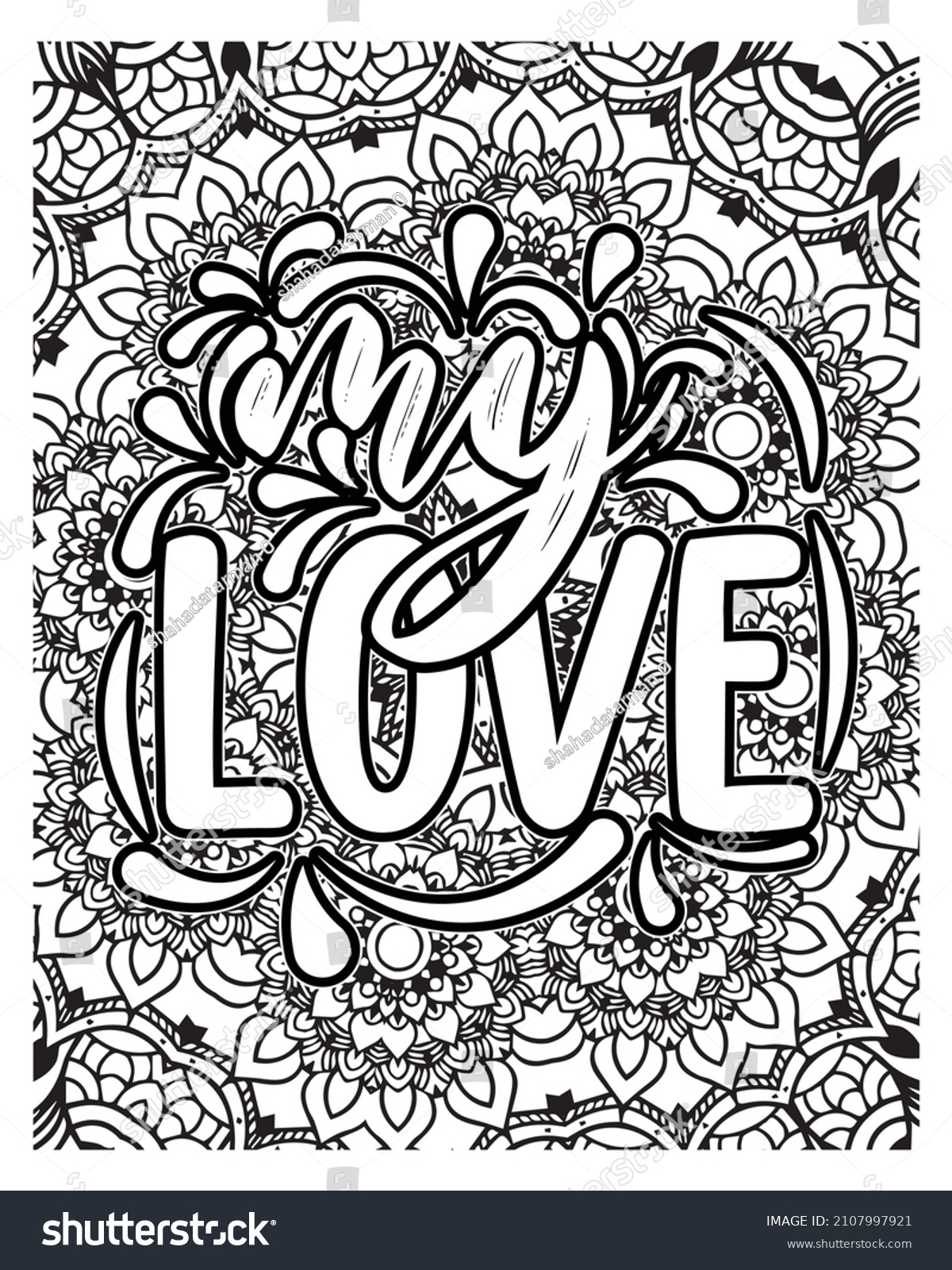 Motivational Quotes Lettering Coloring Page Inspirational Stock Vector ...