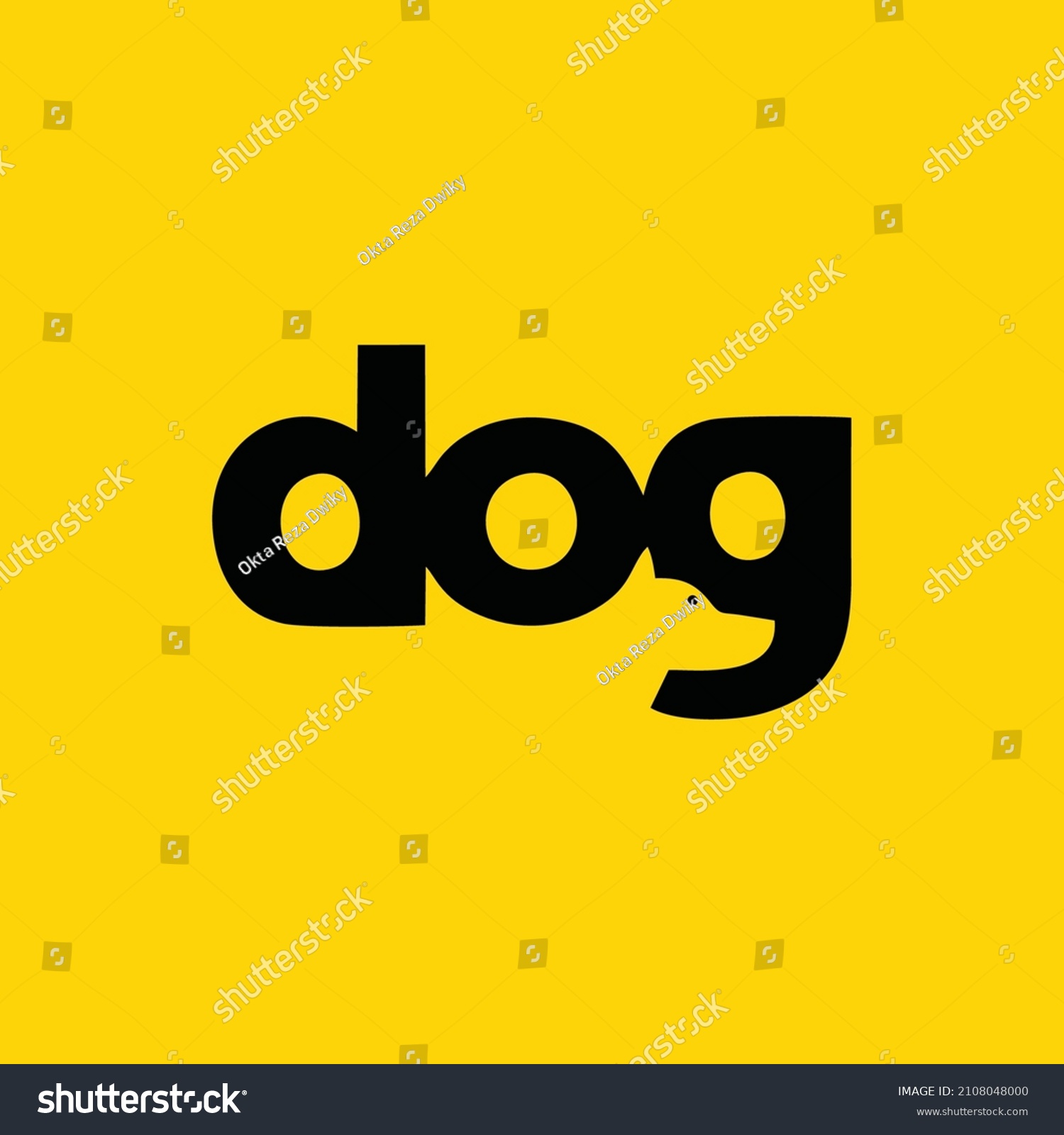 Dog Letter Logo Design Illustration Dog Stock Vector (Royalty Free ...