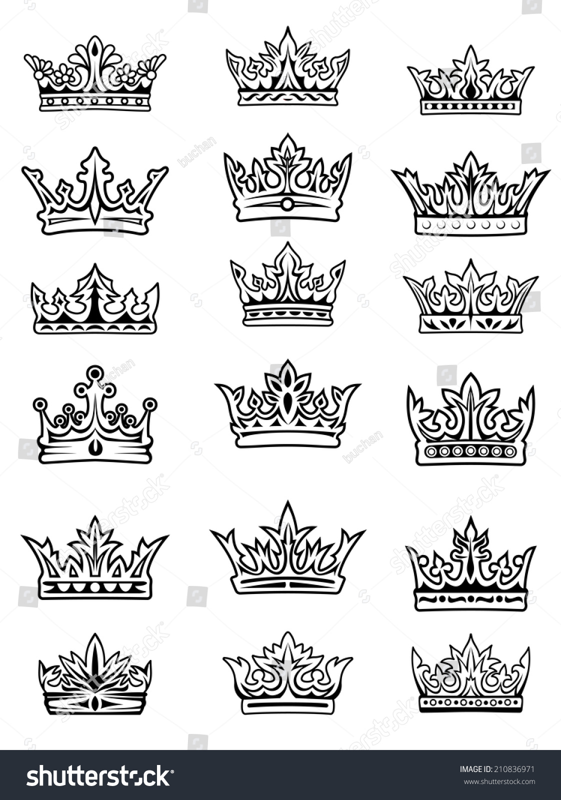 Корона эскиз для печати