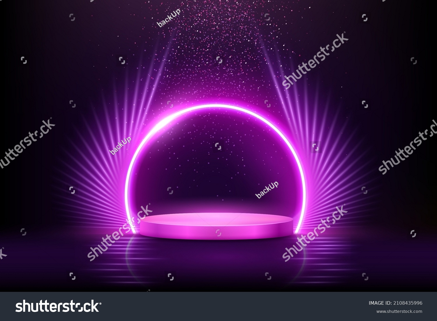 Pink Podium Product Presentation Vector Illustration Stock Vector ...