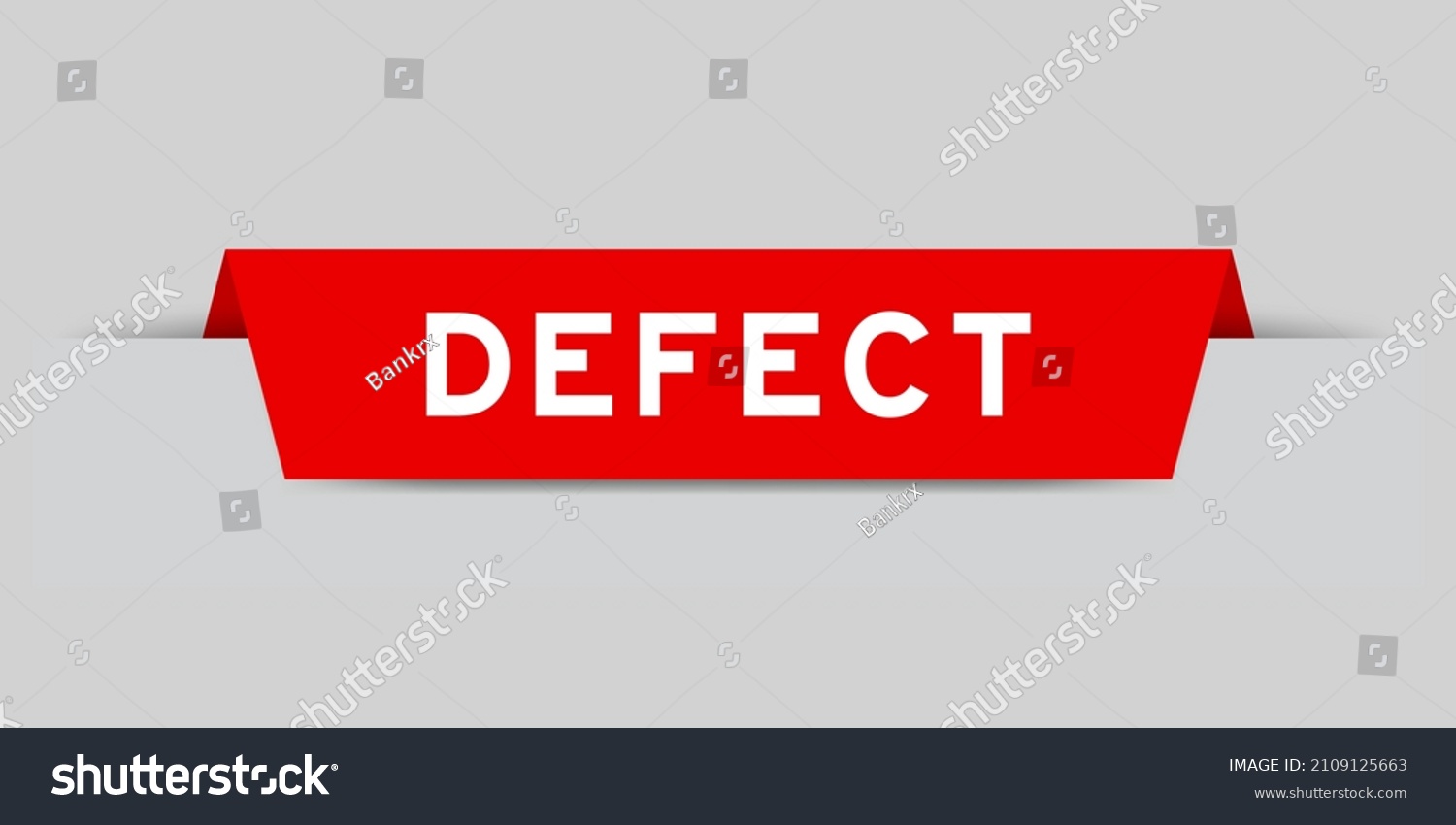 Red Color Inserted Label Word Defect Stock Vector (royalty Free 