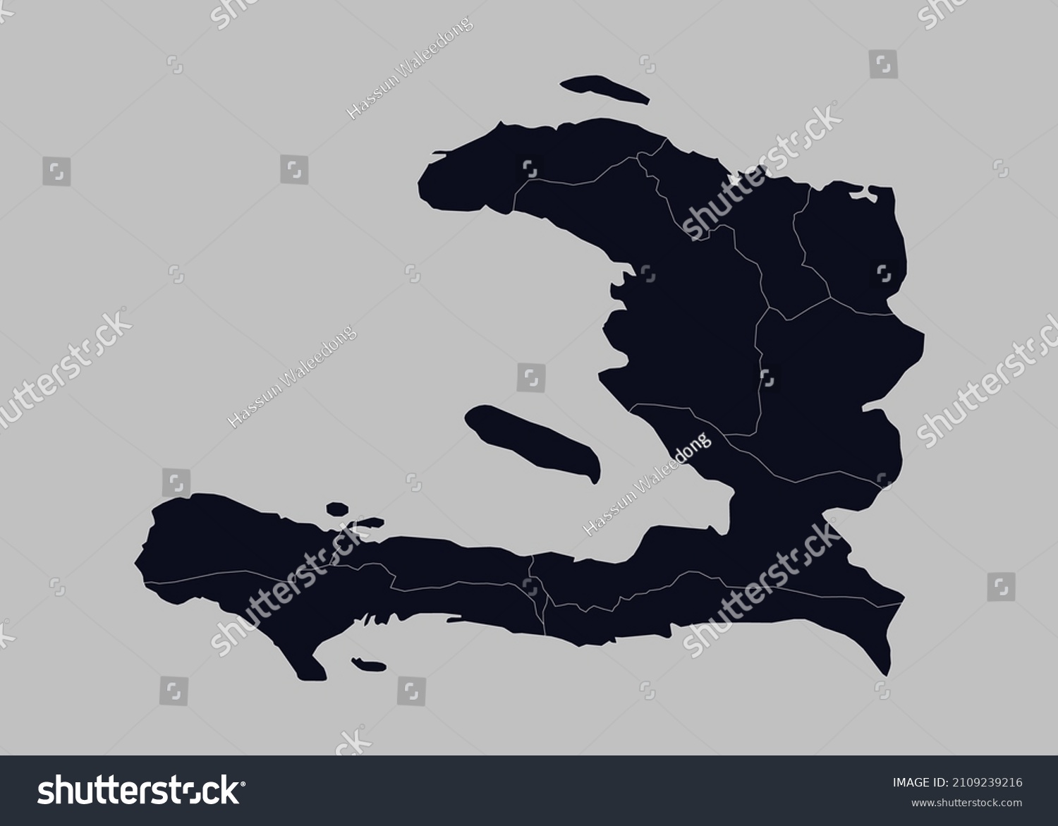 2 153 Haiti Outline Images Stock Photos Vectors Shutterstock   Stock Vector Haiti Map Vector Isolated On Gray Background 2109239216 