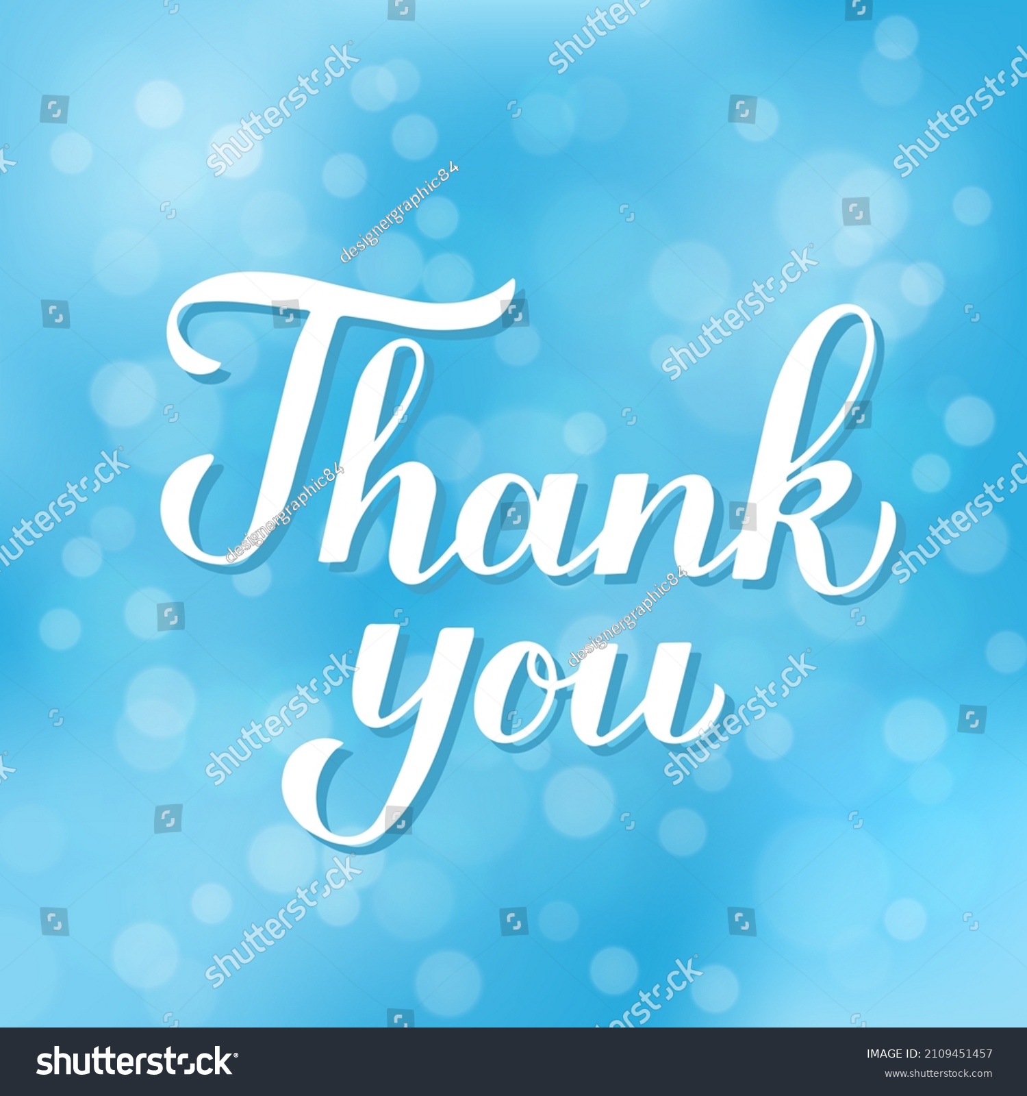 Thank You Calligraphy Hand Lettering On Stock Vector Royalty Free 2109451457 Shutterstock 7294