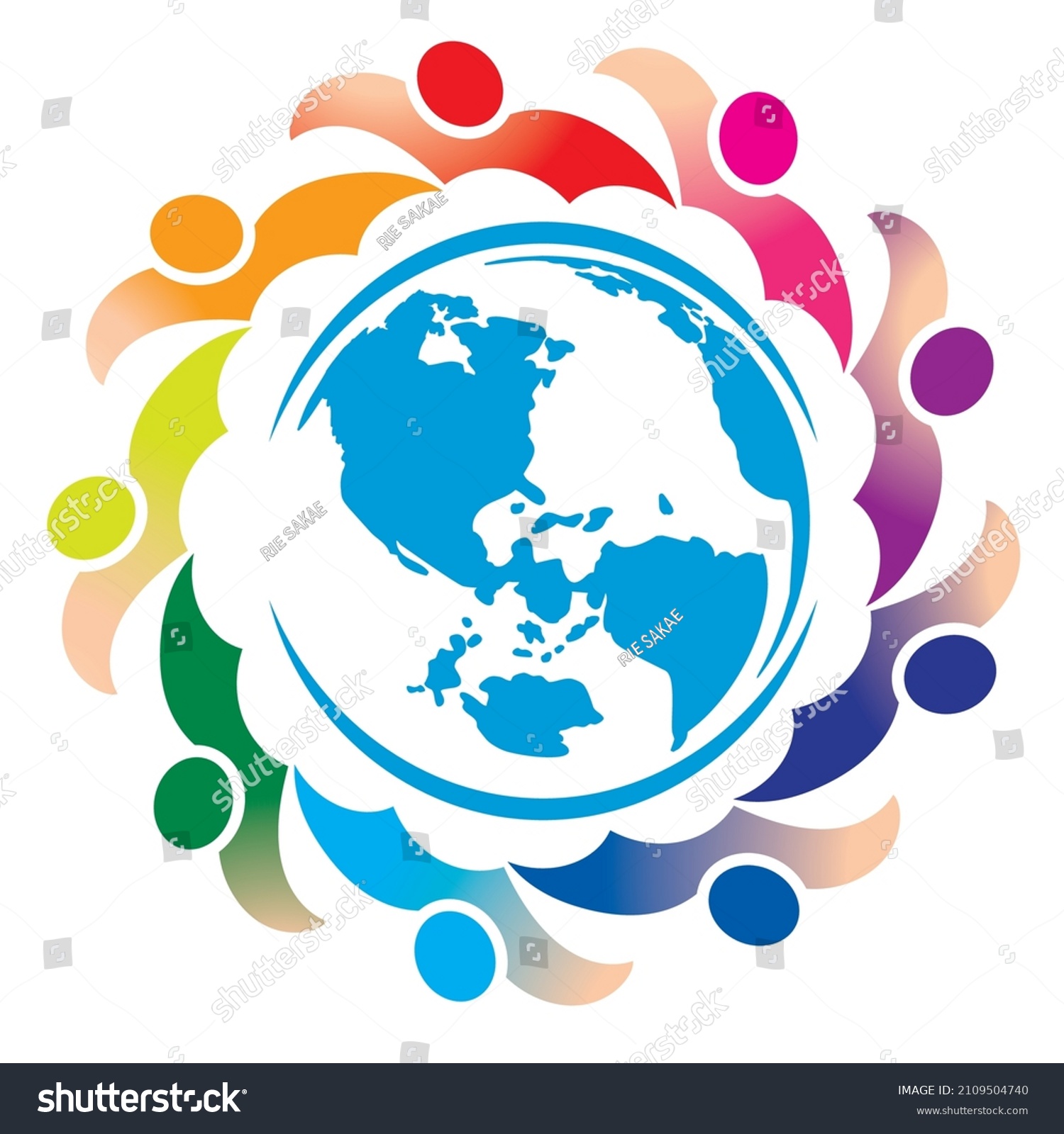 Illustration Diversity Earth Stock Vector (Royalty Free) 2109504740 ...