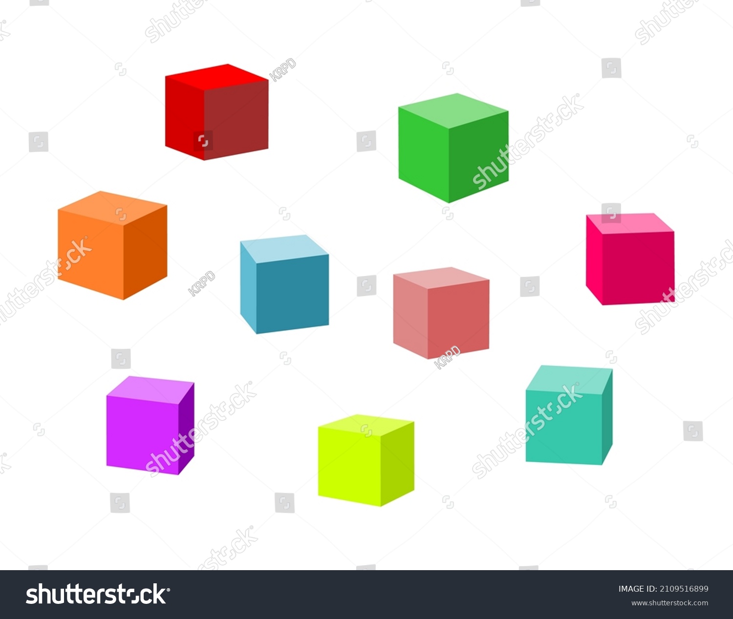 Vector Illustration Set Blank Colorful Toy Stock Vector (Royalty Free ...