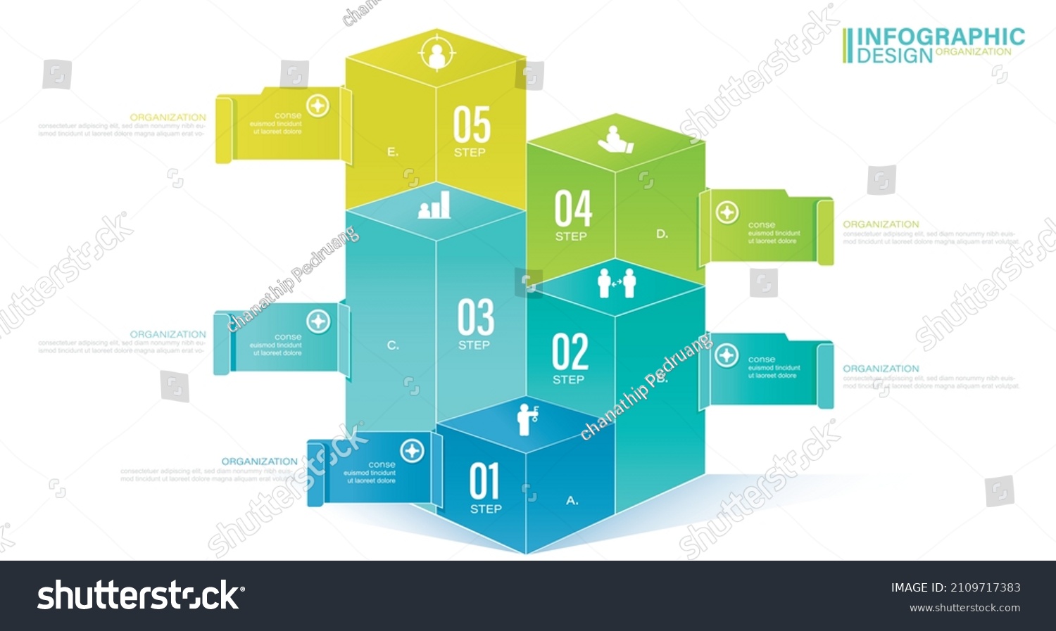 Presentation Vector Infographic Template 5 Step Stock Vector Royalty Presentation Vector Infographic Template 5 Step Stock Vector Royalty