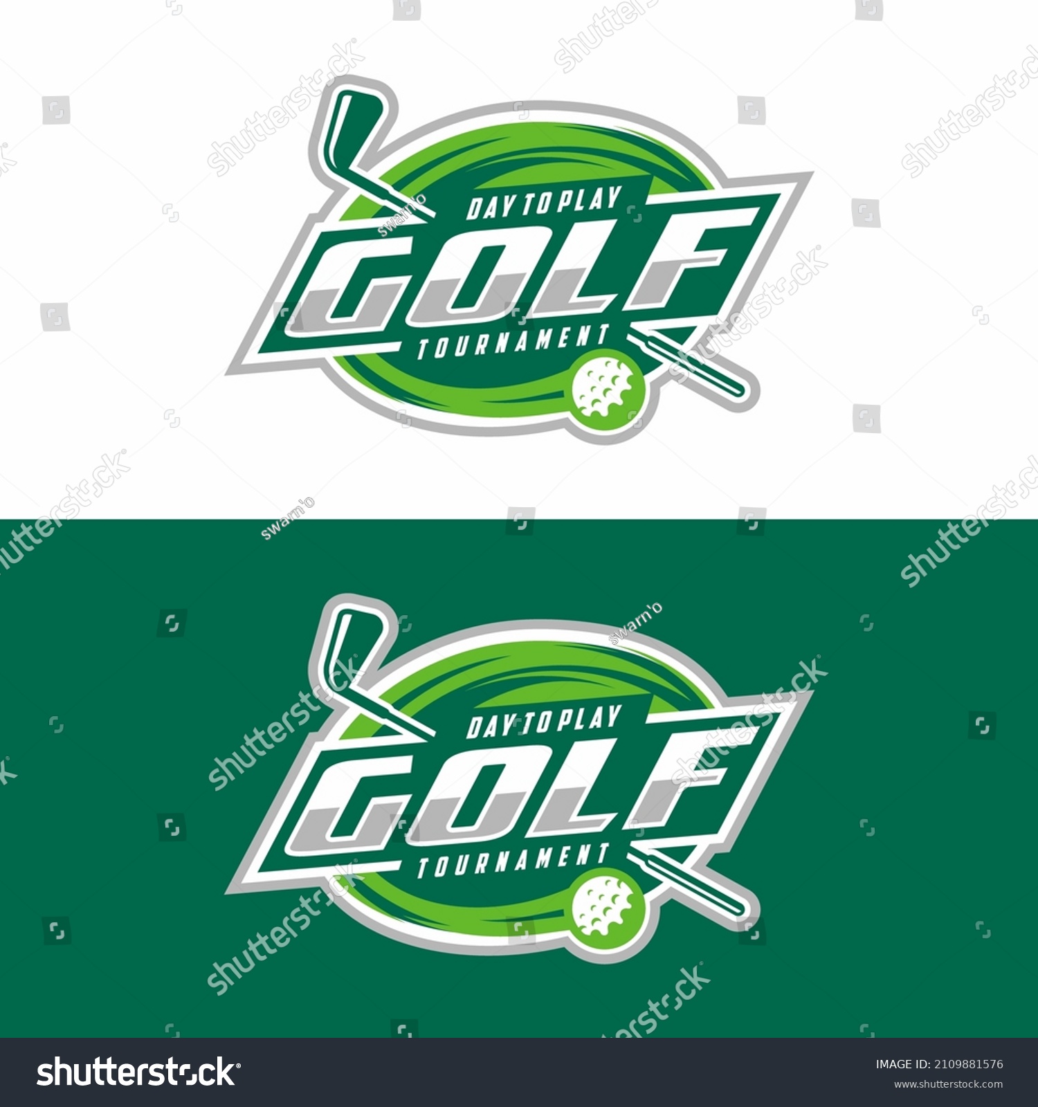 Golf Tournament Logo Modern Minimalist Style Stock Vector (Royalty Free ...