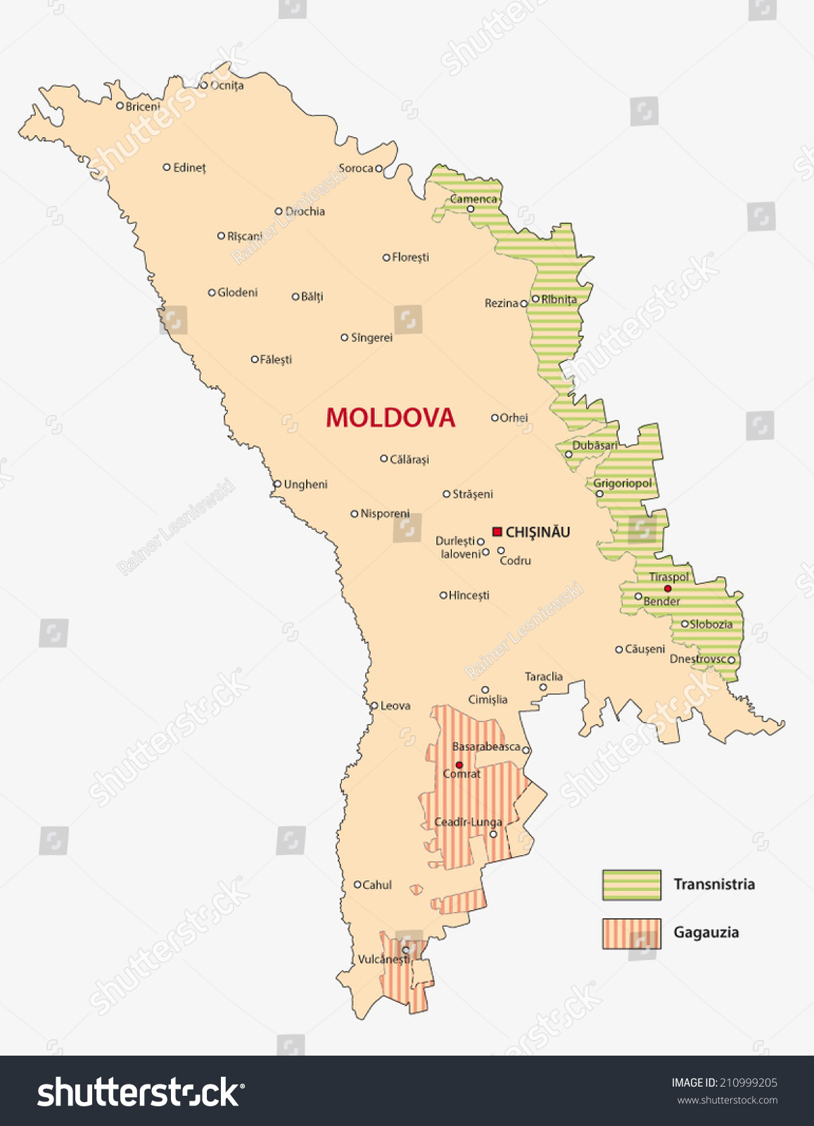 Moldova Political Map Stock Vector Royalty Free 210999205 Shutterstock Stock Vector Moldova Political Map 210999205