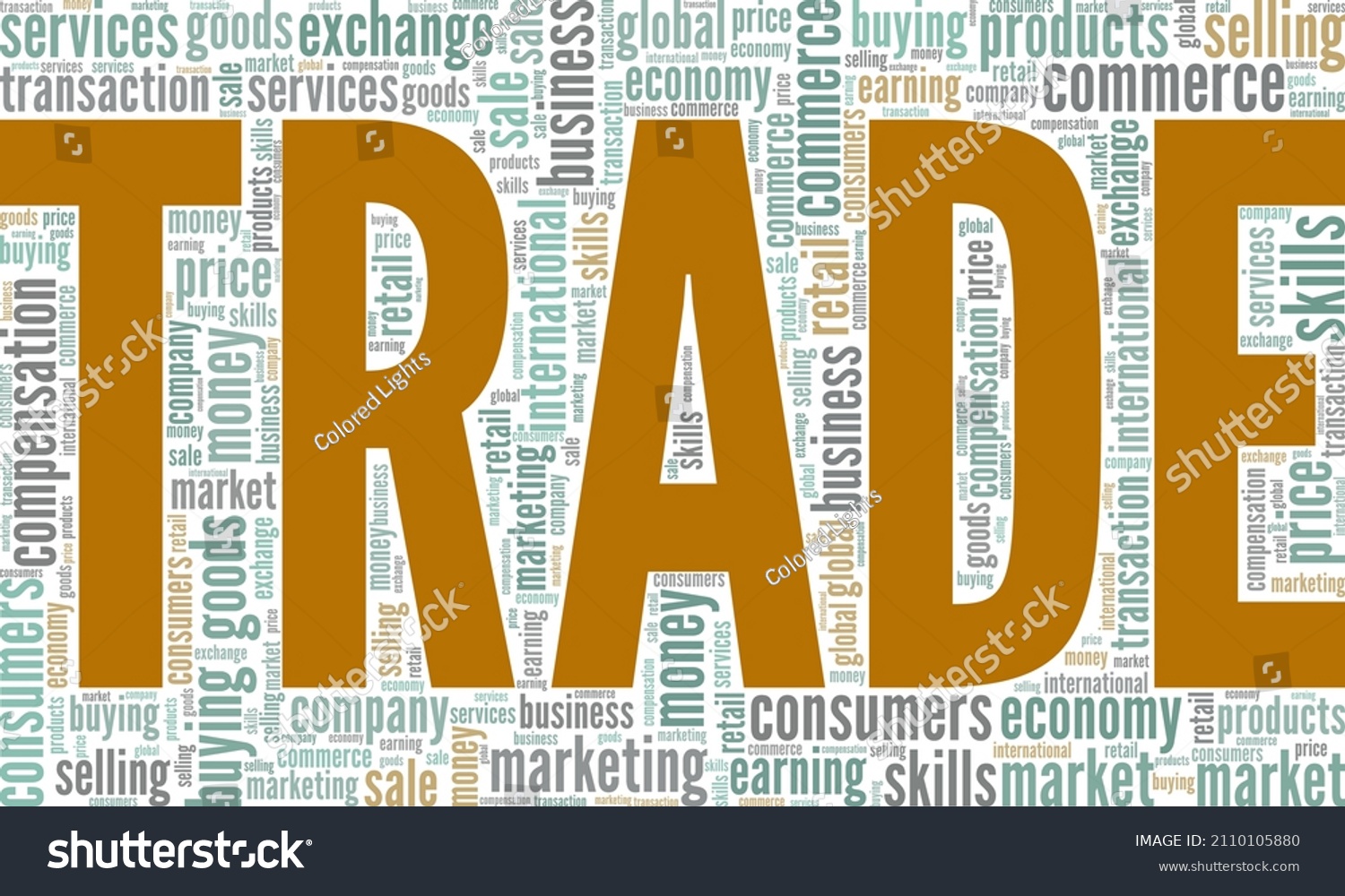 Trade Conceptual Vector Illustration Word Cloud Stock Vector (Royalty ...