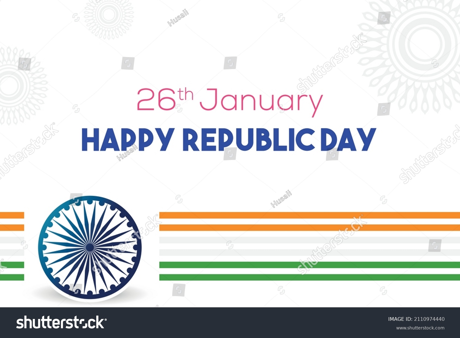 Republic Day India Flyer Designed Indian Stock Vector (Royalty Free ...