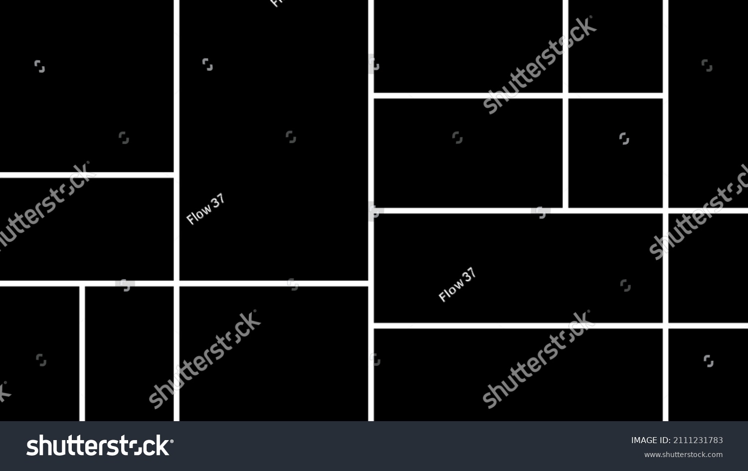 Vector Empty Photo Frame Collage Template Stock Vector (Royalty Free ...