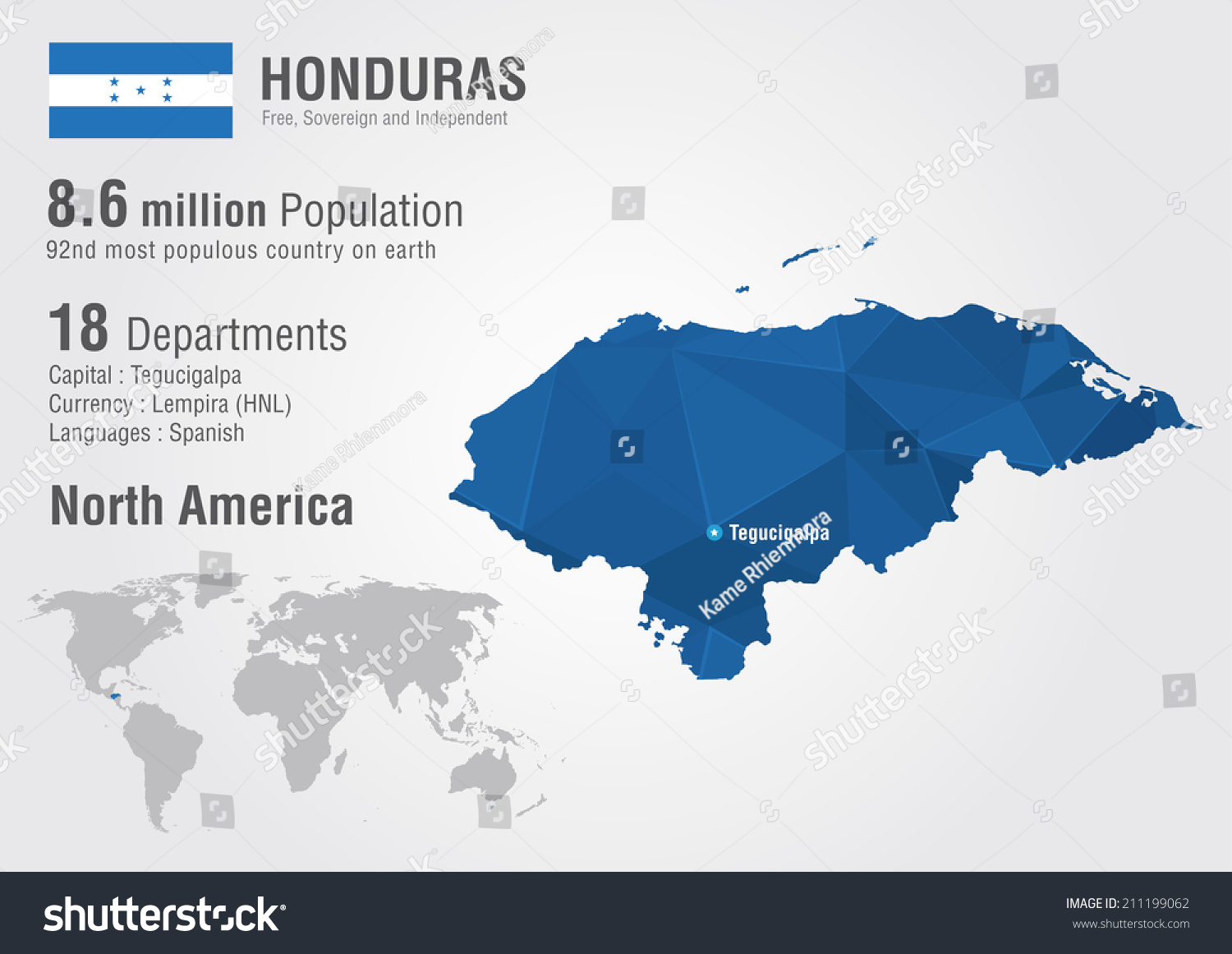 Honduras World Map Pixel Diamond Texture Stock Vector Royalty Free Stock Vector Honduras World Map With A Pixel Diamond Texture World Geography 211199062