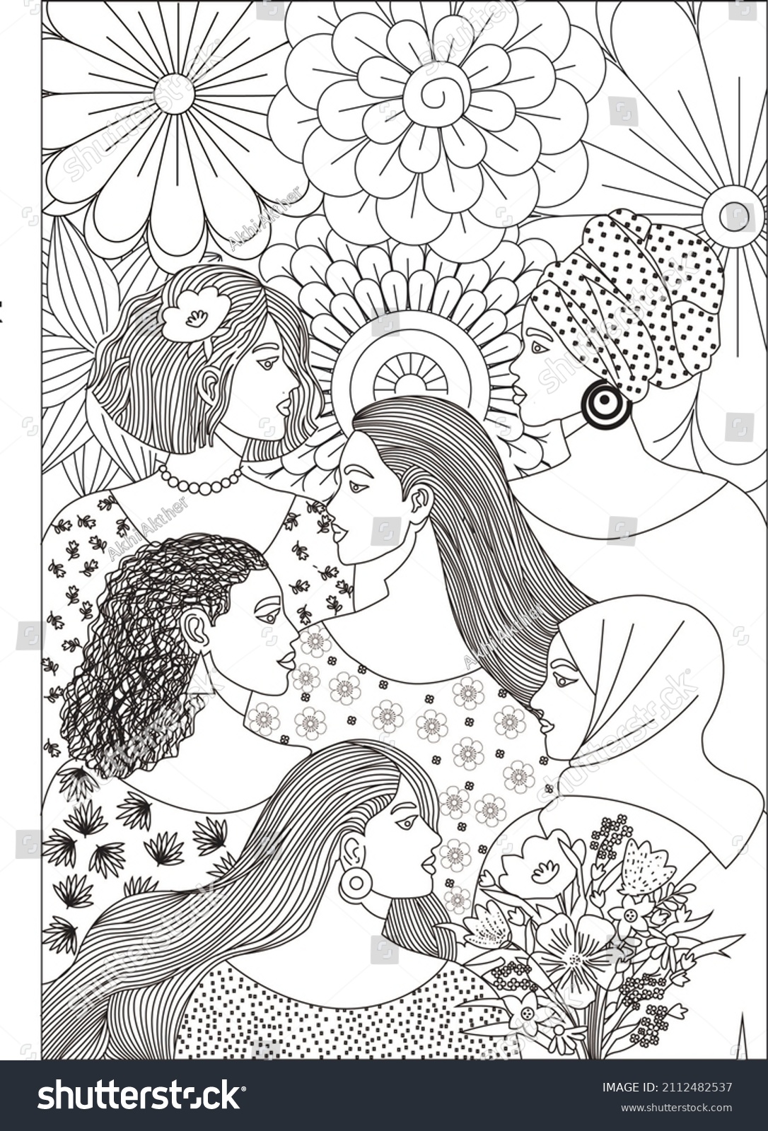 Adult Coloring Book Pages Design Stock Illustration 2112482537 Adult Coloring Book Pages Design Stock Illustration 2112482537