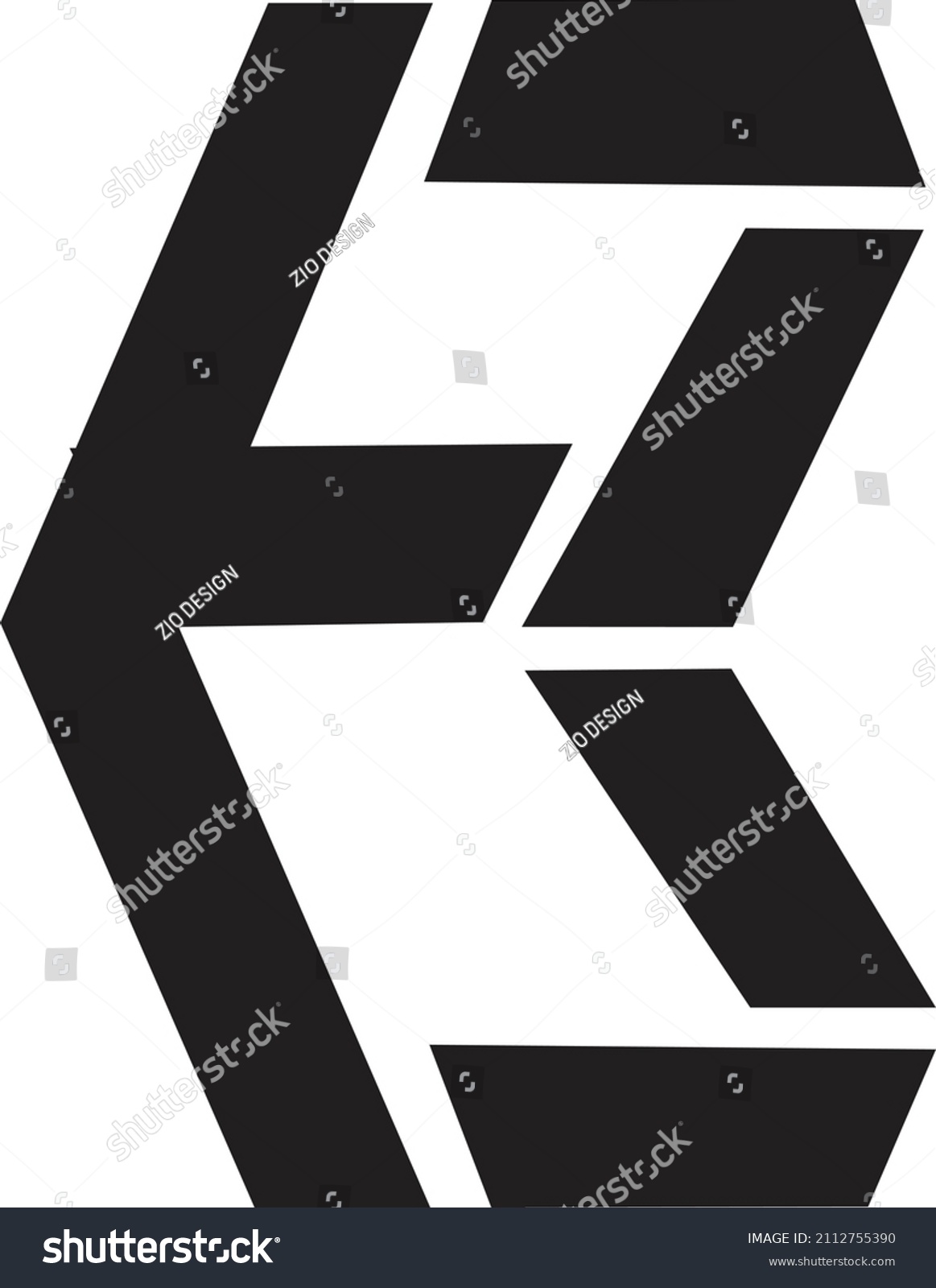 Cool Edgy Letters Can Be Used Stock Vector (Royalty Free) 2112755390 ...