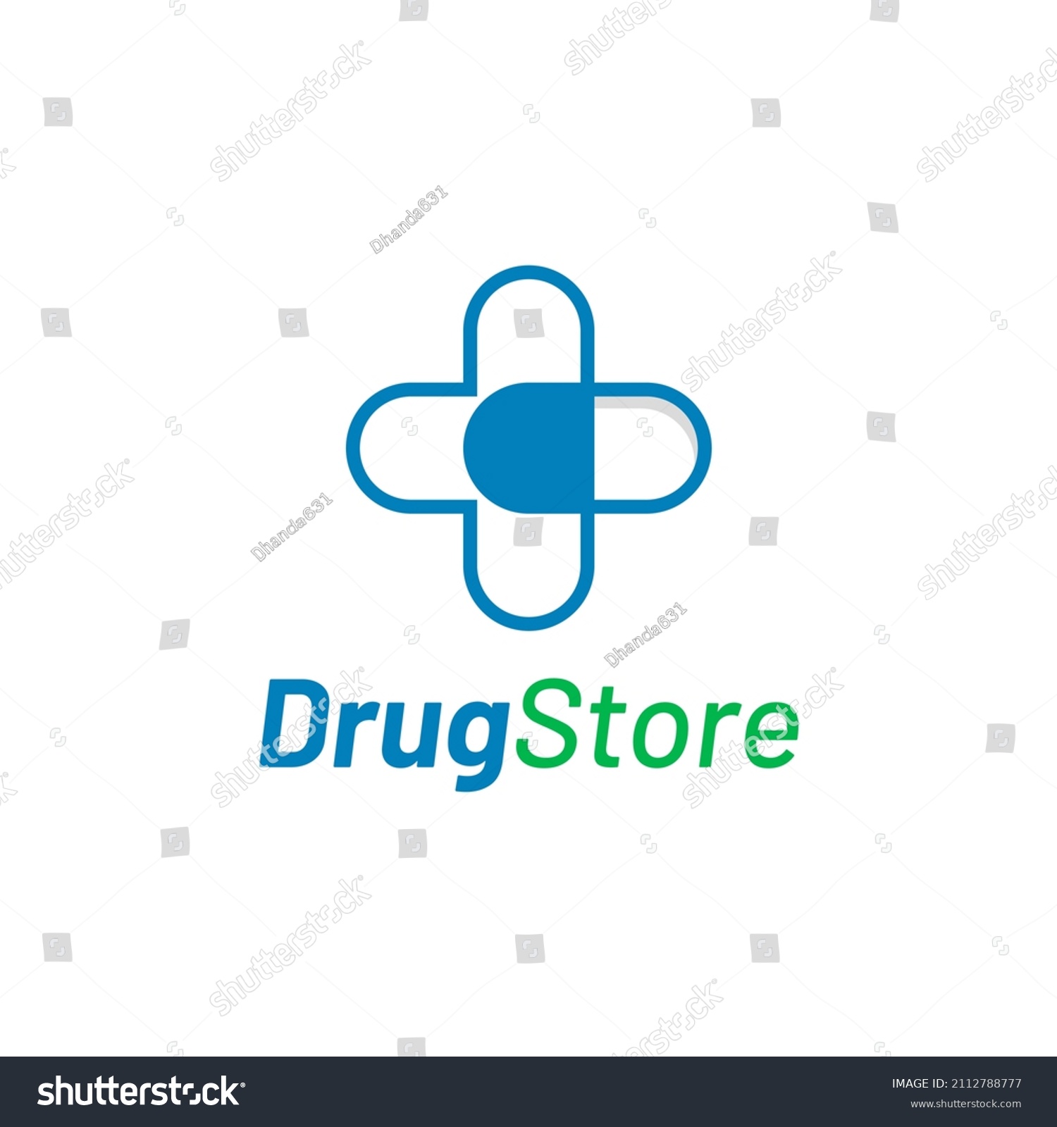 Illustration Drug Store Logo Design Vector Stock Vector (Royalty Free ...