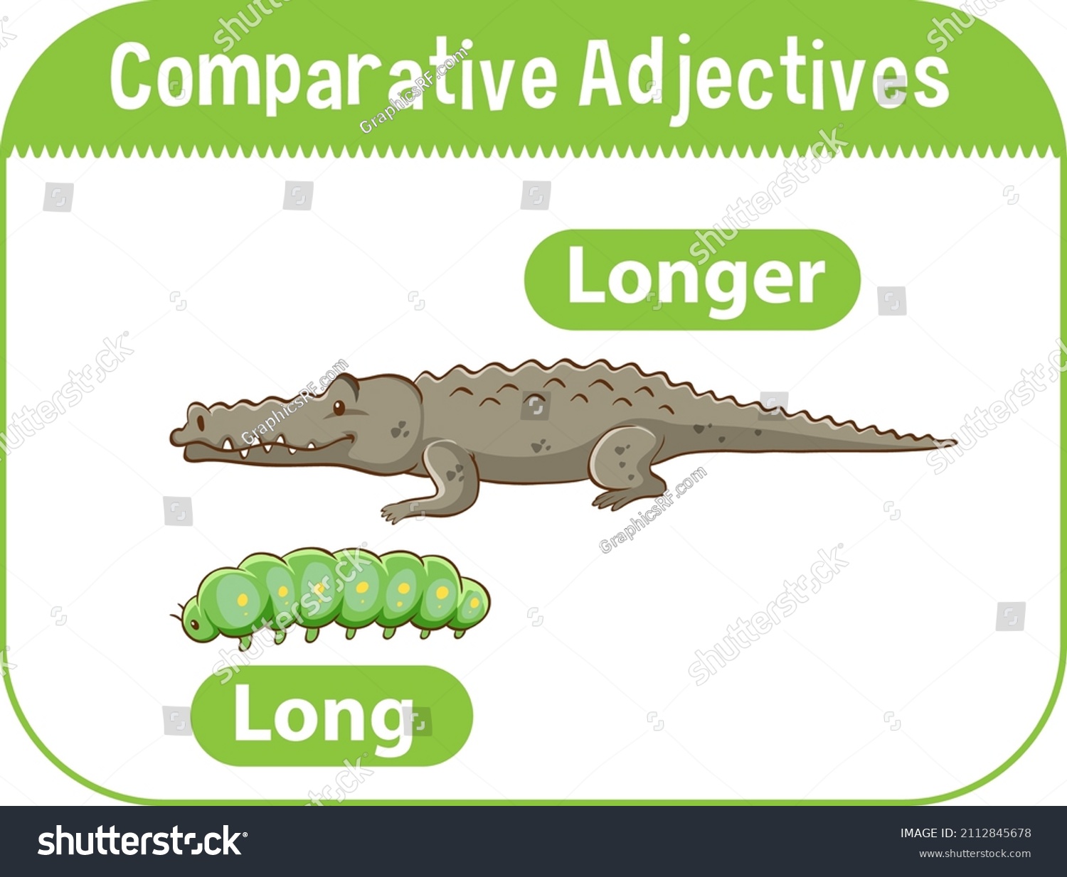 Comparative Adjectives Word Long Illustration Stock Vector (Royalty ...