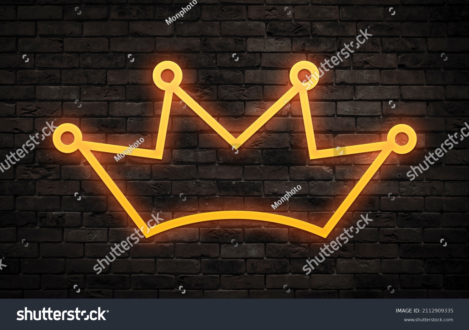 Crown Icon Neon Yellow Color Stock Illustration 2112909335 | Shutterstock