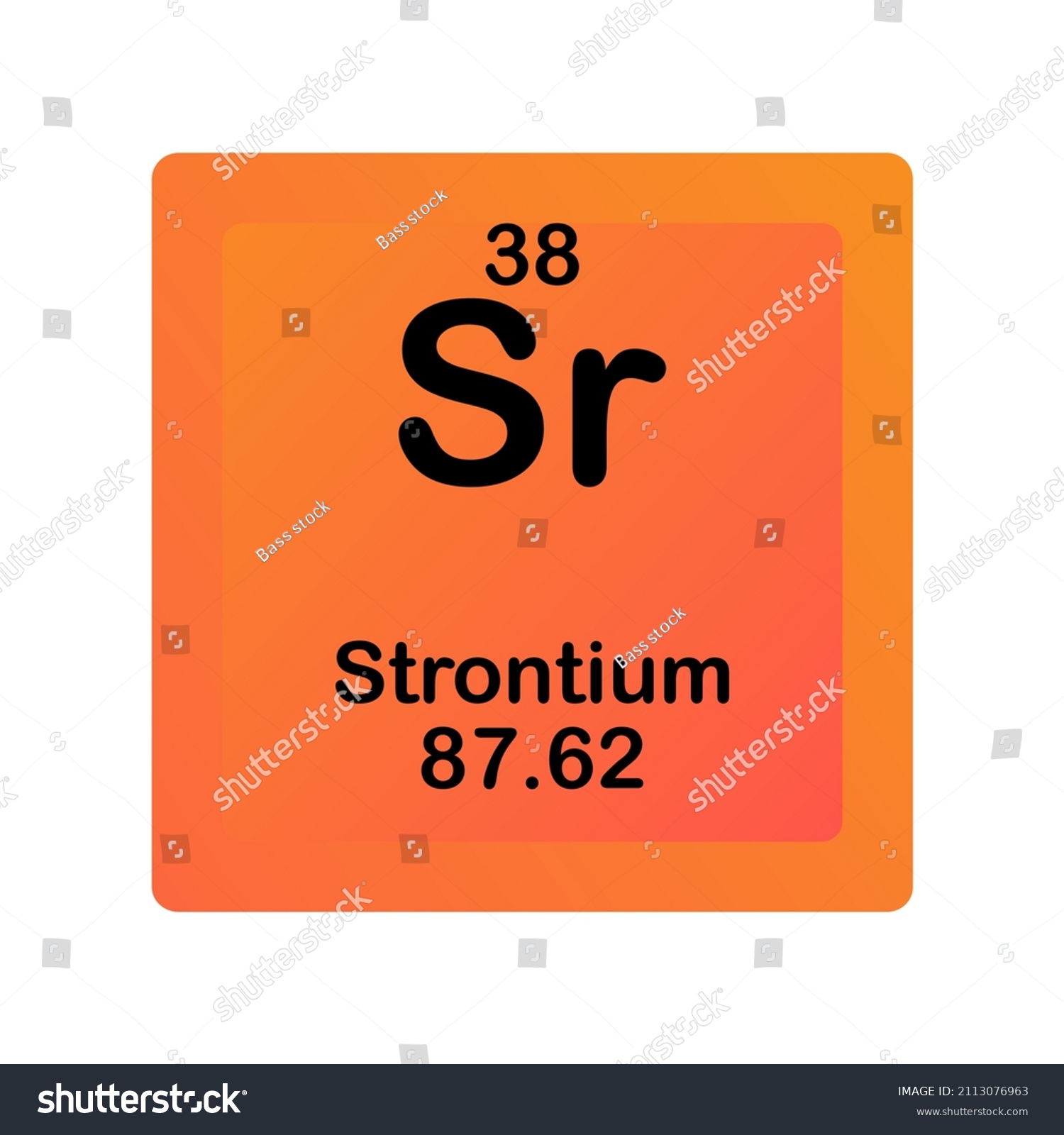 Strontium Sr Chemical Element Vector Illustration Stock Vector (Royalty ...