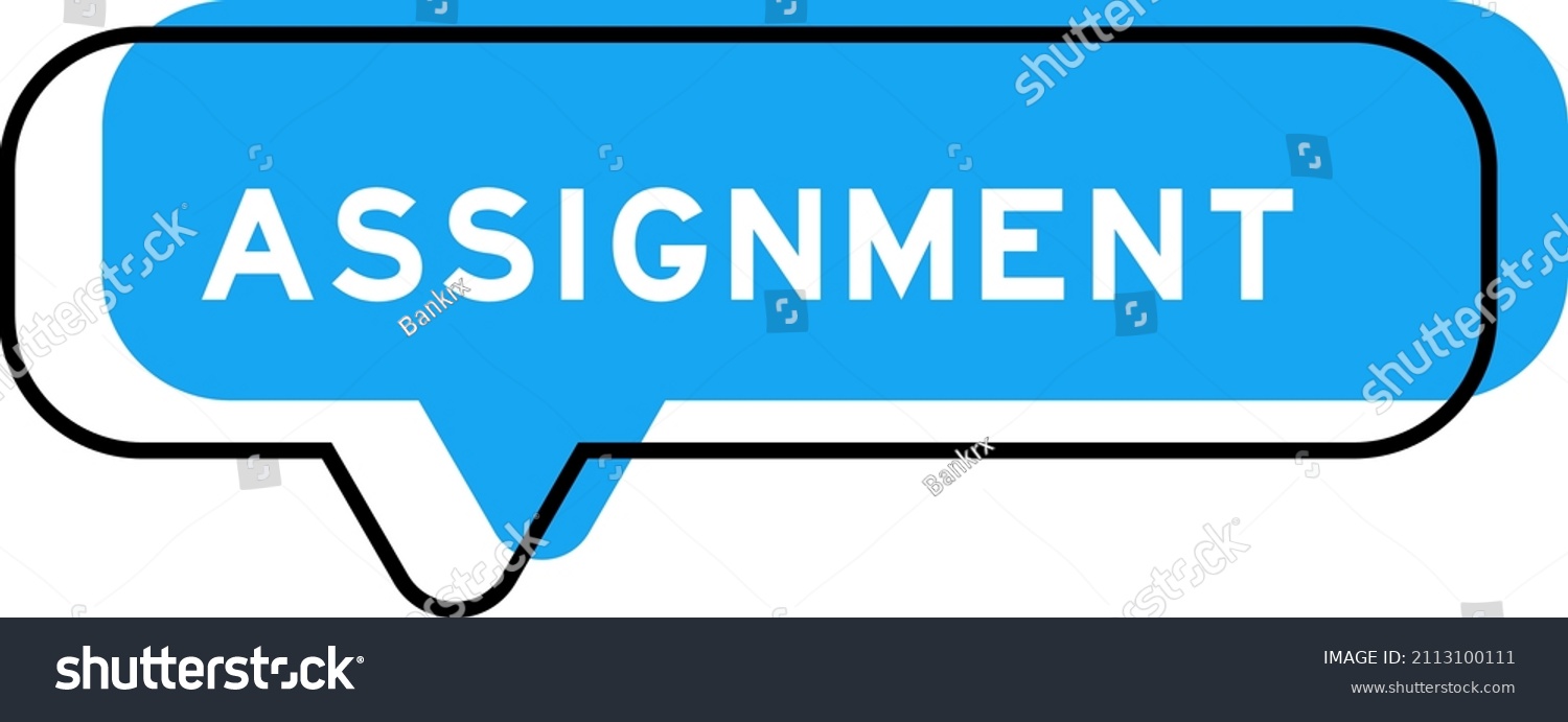 Speech Banner Blue Shade Word Assignment Stock Vector (Royalty Free Speech Banner Blue Shade Word Assignment Stock Vector (Royalty Free