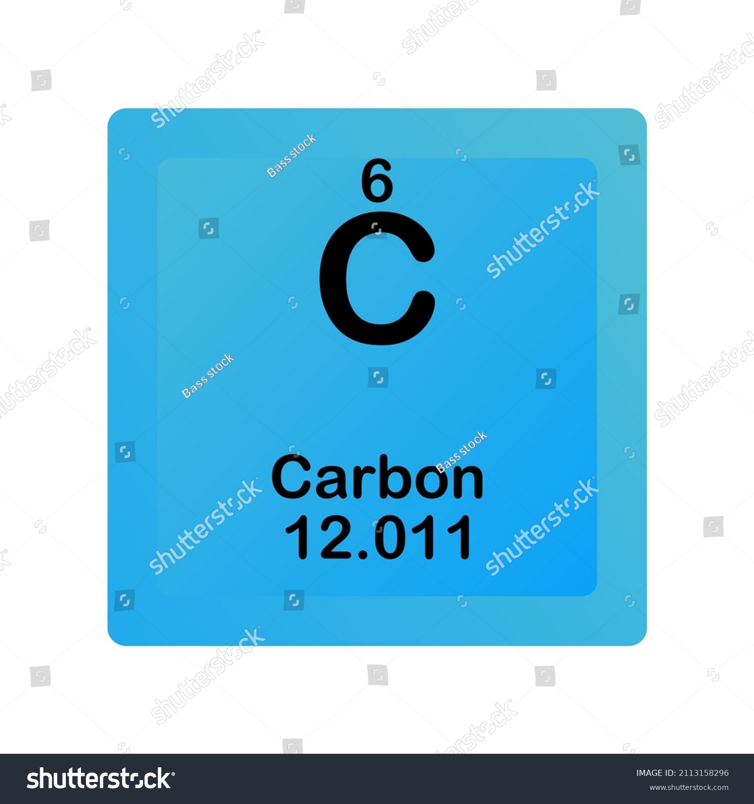 Carbon C Chemical Element Vector Illustration Stock Vector (Royalty ...