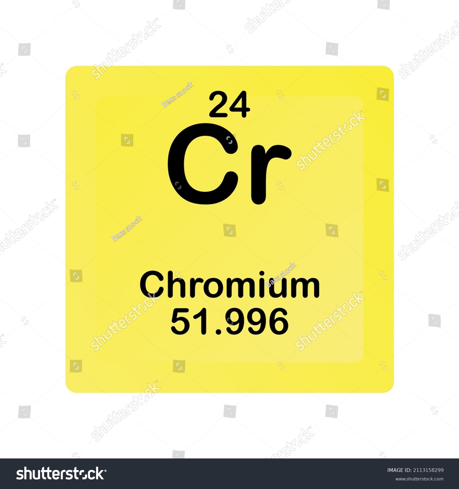 Chromium Cr Chemical Element Vector Illustration Stock Vector (Royalty ...