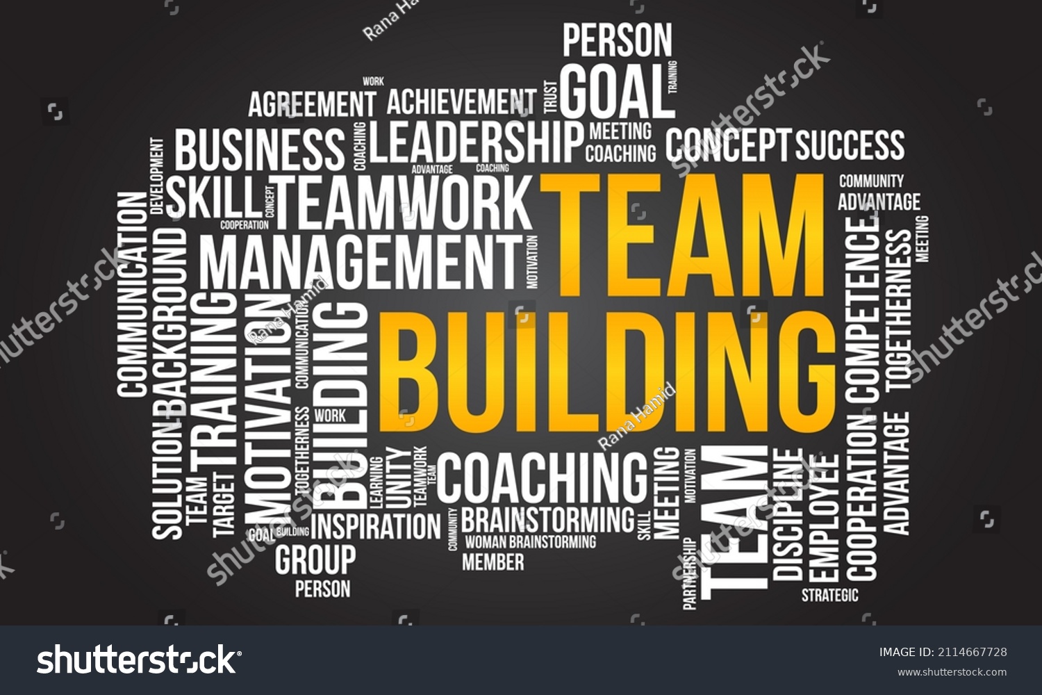 Team Building Word Cloud Template Business Stock Vector (Royalty Free ...