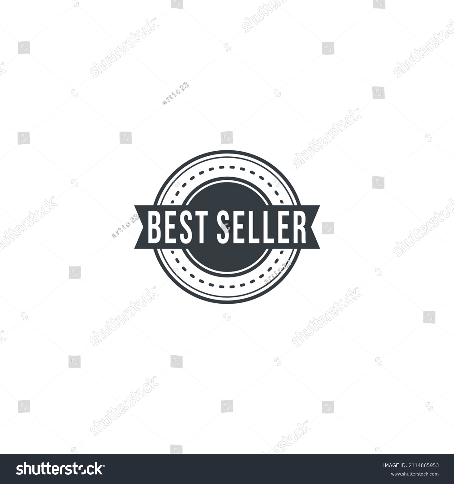 Best Seller Logo Template White Background Stock Vector (Royalty Free ...