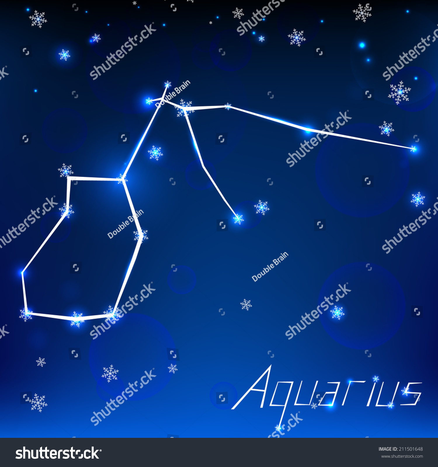 Vector Illustration Beautiful Christmas Zodiac Sign Stock Vector ...