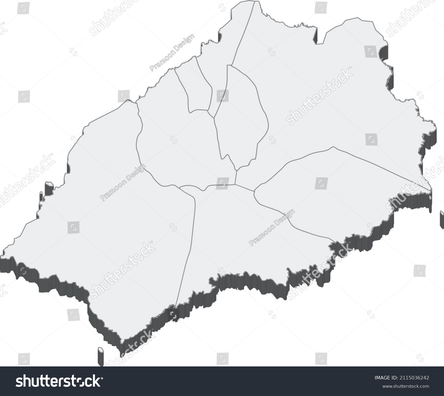 Saint Helena Map Isolated On White Stock Vector Royalty Free   Stock Vector Saint Helena Map Isolated On A White Background 2115036242 