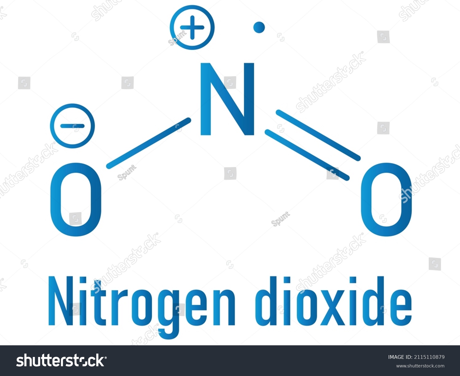 Nitrogen Dioxide No2 Air Pollution Molecule Stock Vector (Royalty Free ...