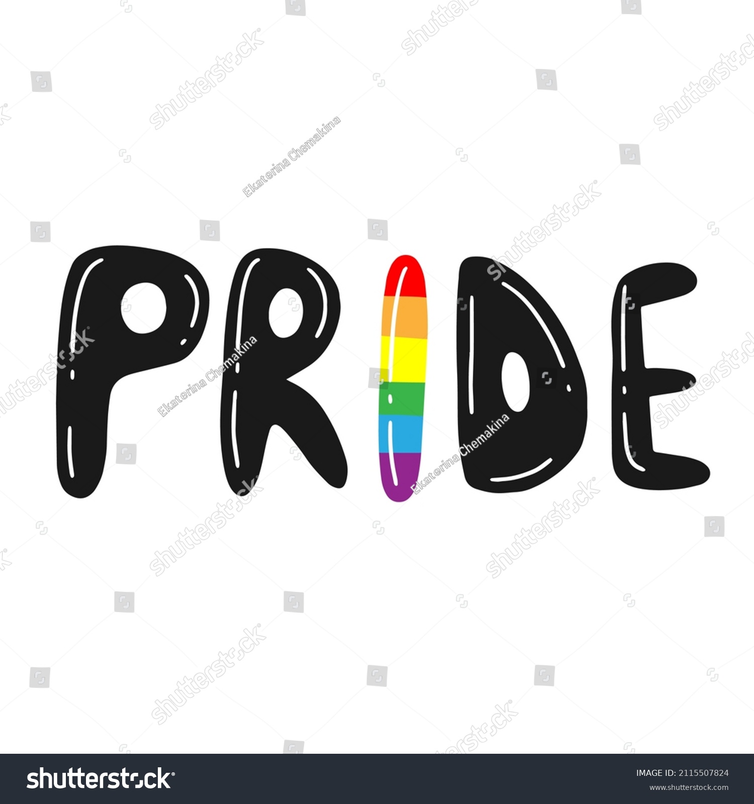 Word Pride Rainbow Lgbt Rainbow Letter Stock Vector (Royalty Free ...