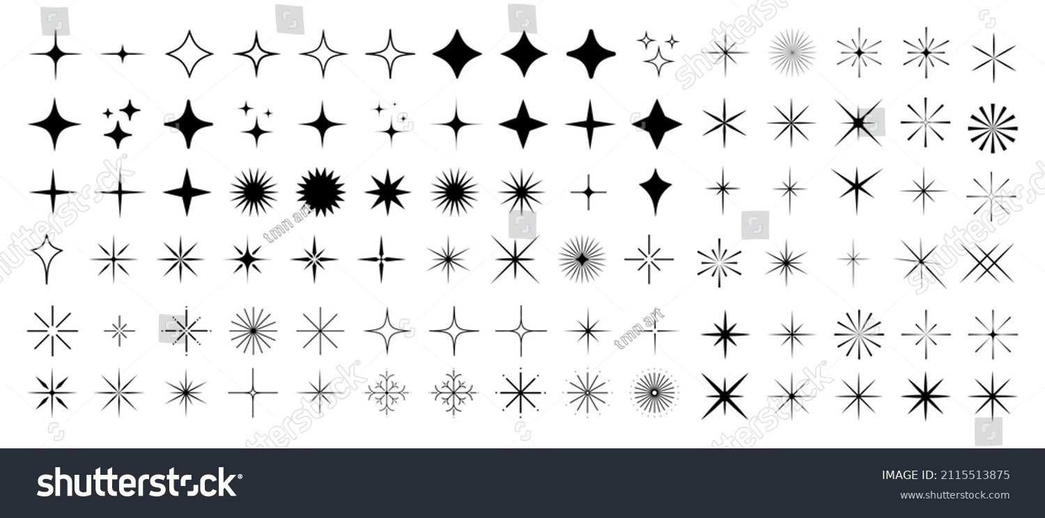 Cool Sparkle Icons Collection Shine Effect Stock Vector (royalty Free 