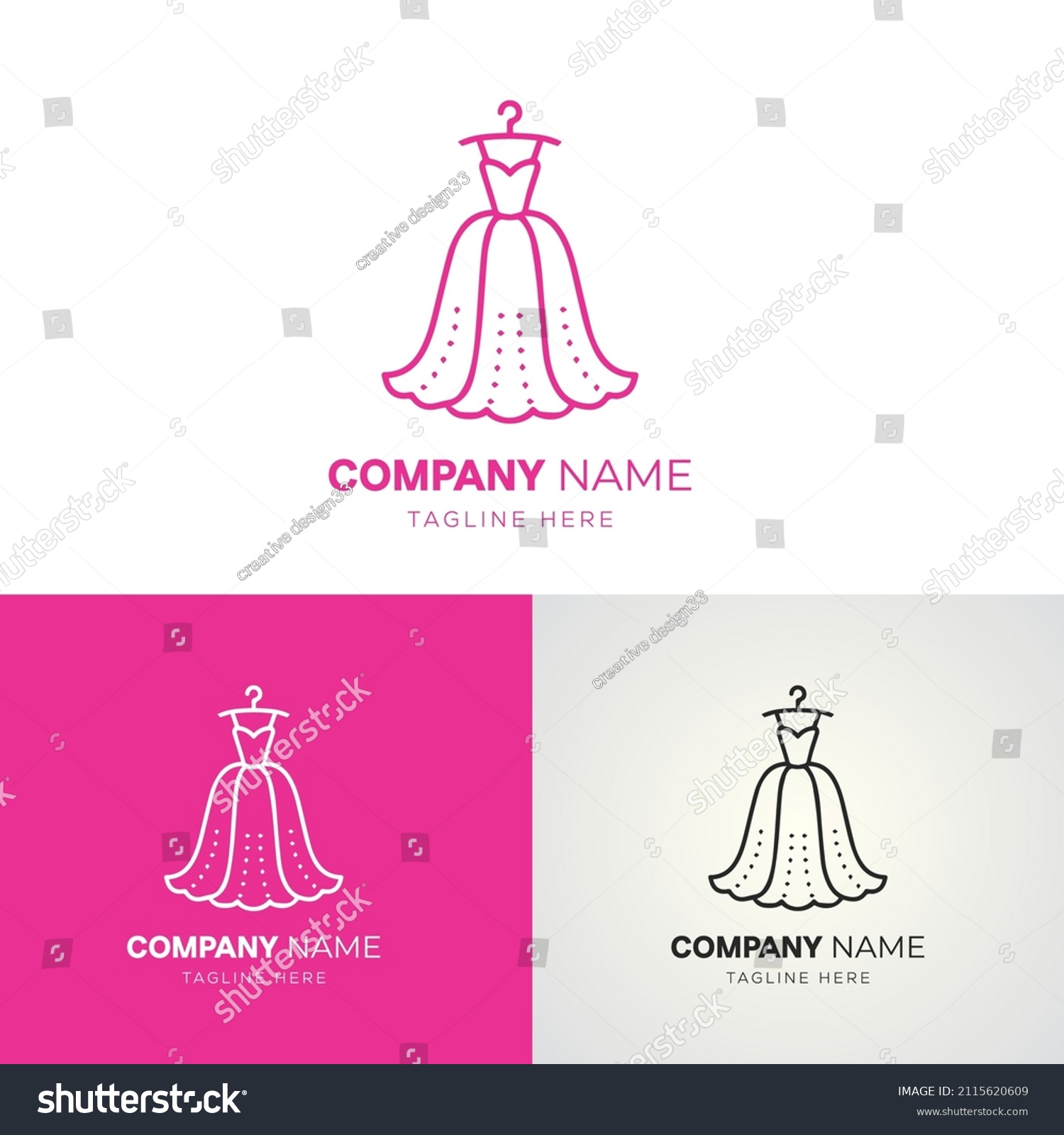 Creative Dress Logo Design Template Modern Stock Vector (Royalty Free ...