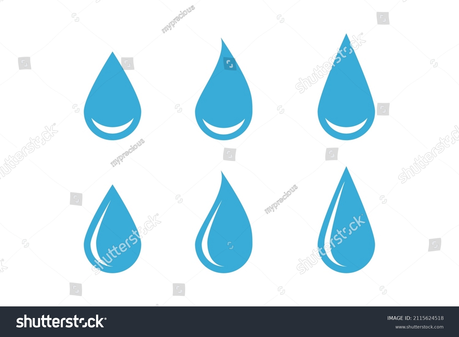 Water Drop Blue Icon Aqua Symbol Stock Vector (Royalty Free) 2115624518 ...