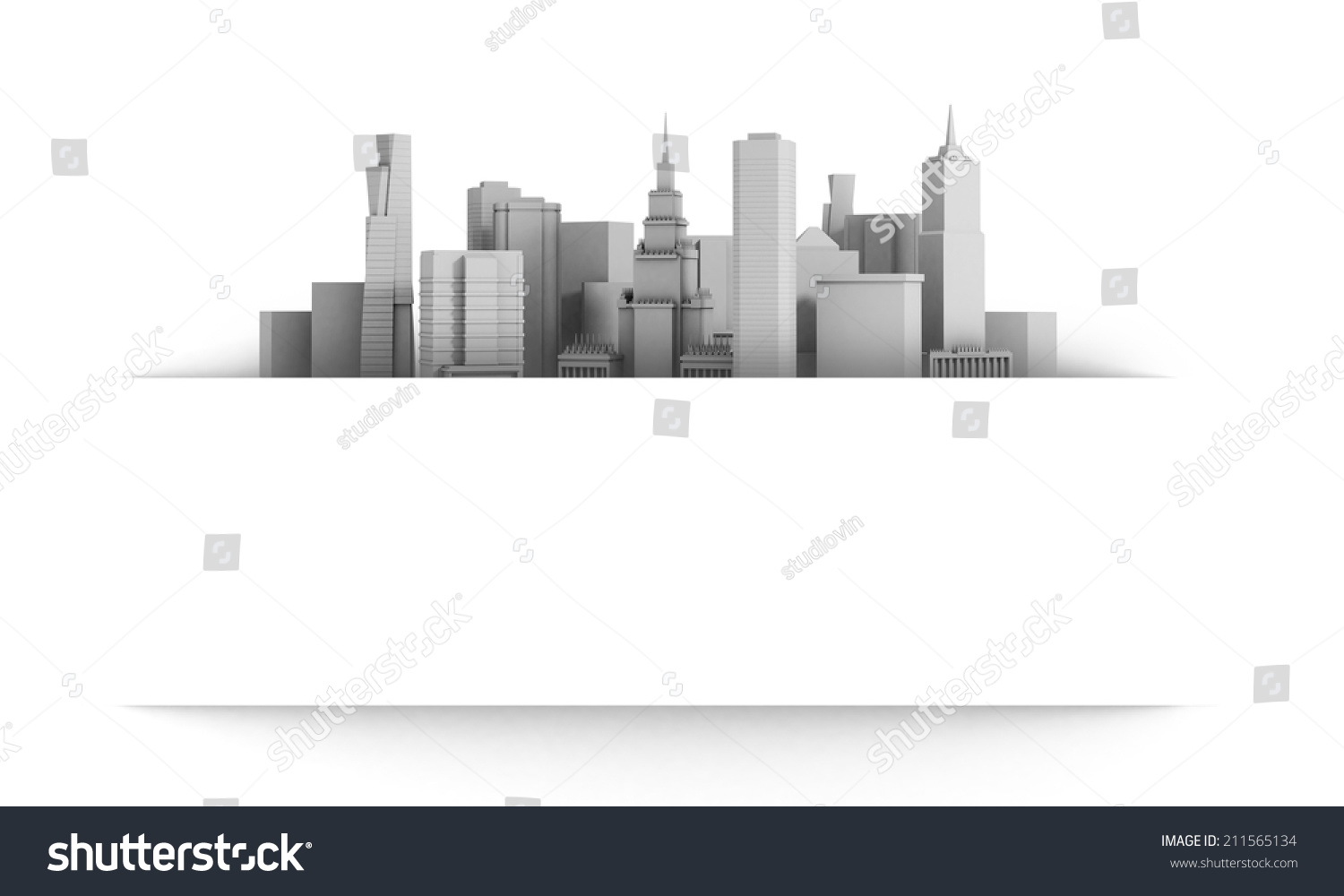 3d City Stock Illustration 211565134 