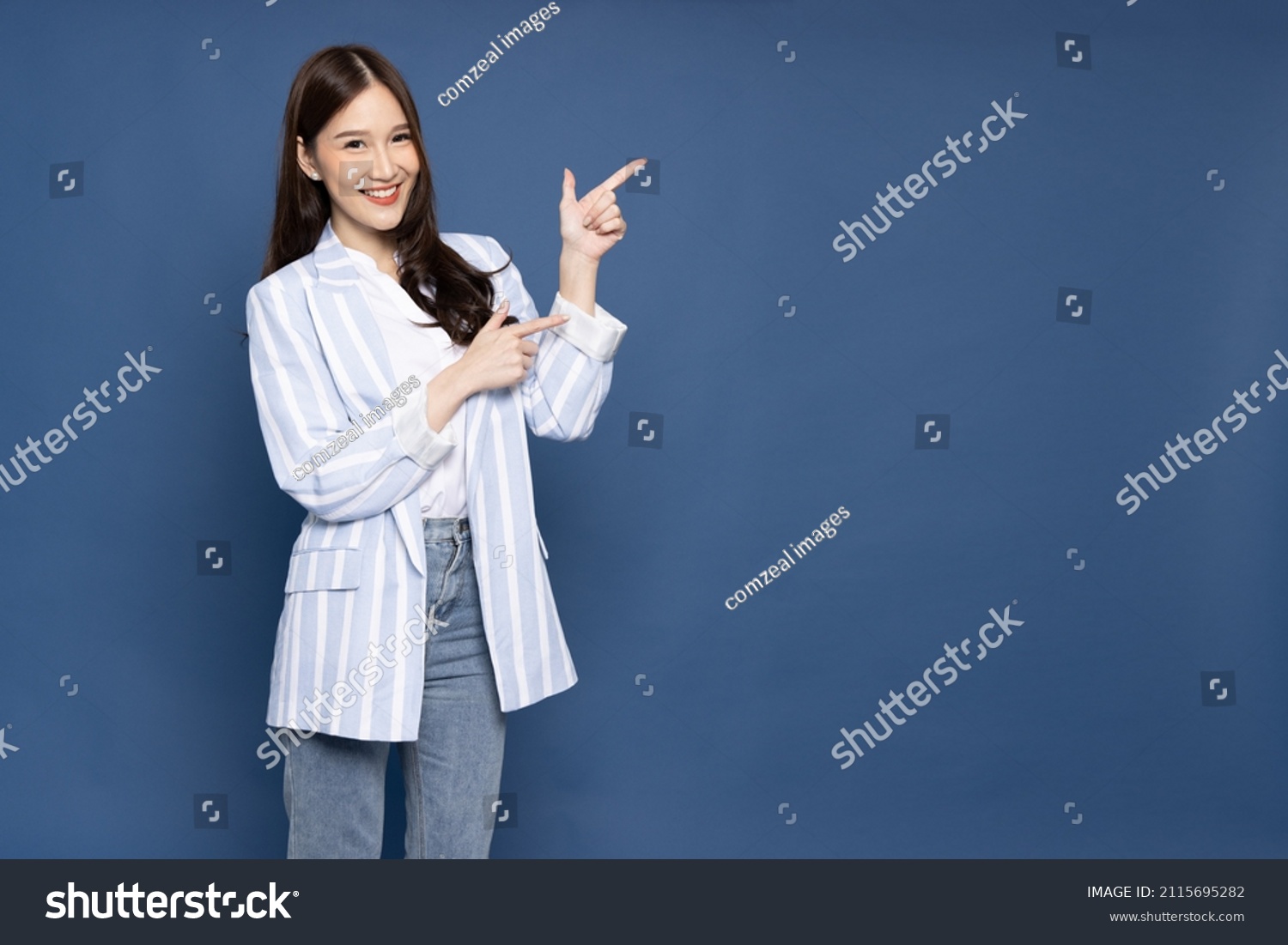 Young Elegant Beautiful Asian Businesswoman Smiling Stock Photo ...