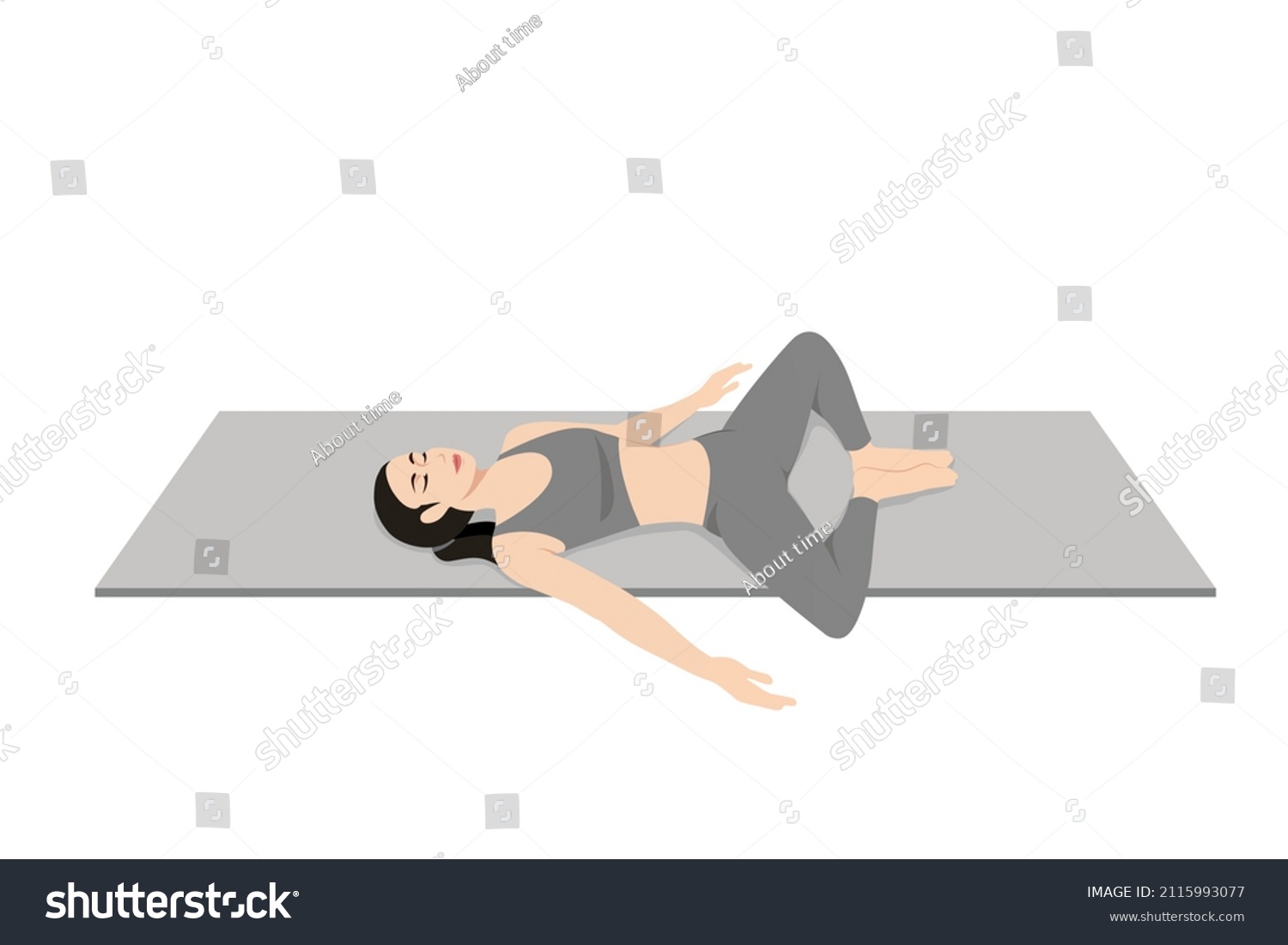 Reclining Bound Angle Pose Reclining Cobbler Stock Vector (Royalty Free ...