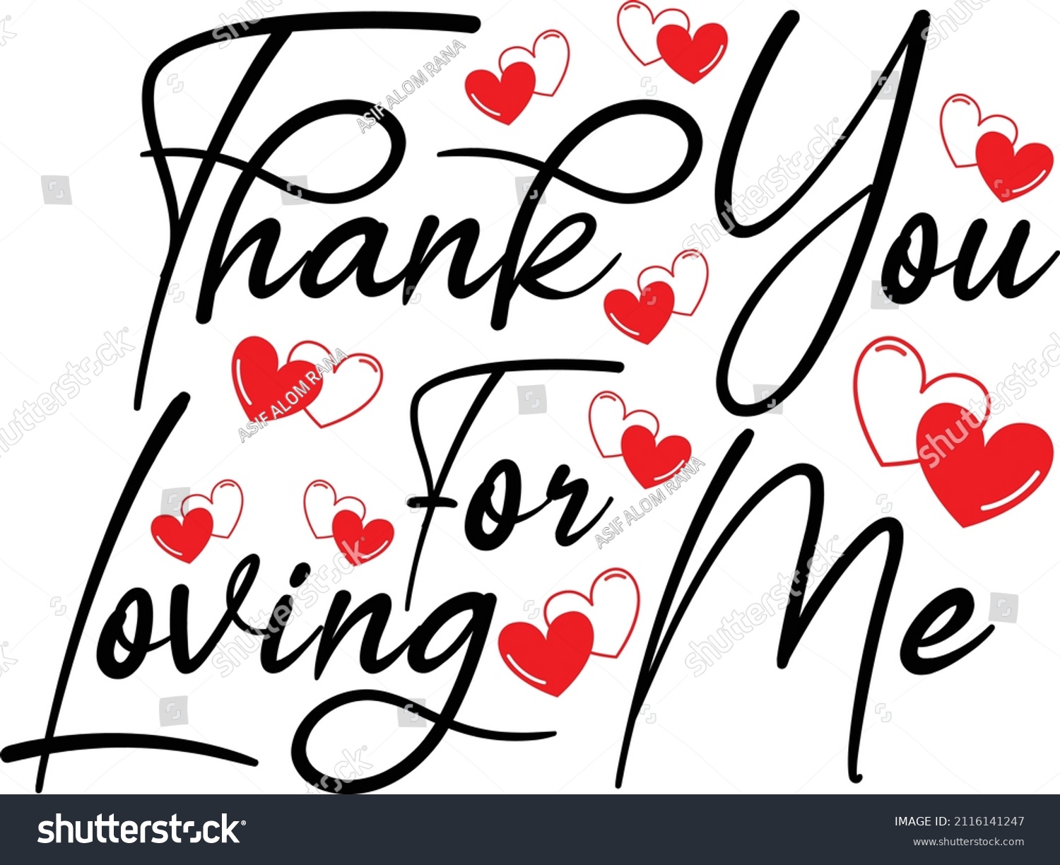 Thank You Kissing Me Stock Vector (Royalty Free) 2116141247 | Shutterstock