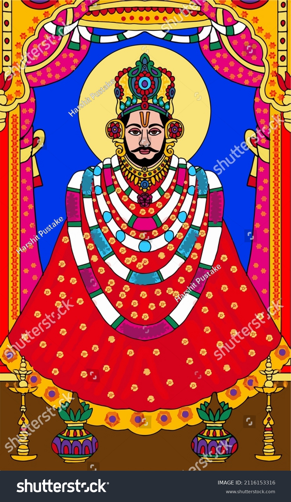 Beautiful Illustration Lord Khatu Shyam Ji Stock Illustration 2116153316 Shutterstock 9002